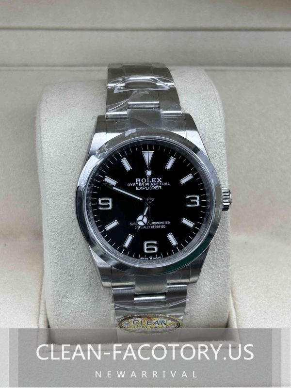 Clean Factory Rolex EXPLORER I  124270 36mm Black Dial, 904L Steel, Best Edition 3230 Movement