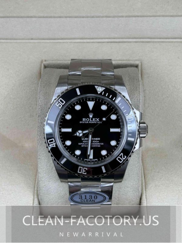 Clean Factory Rolex Submariner 114060 No Date 40mm Black Ceramic Bezel, 904L Steel, Best Edition 3130 Movement