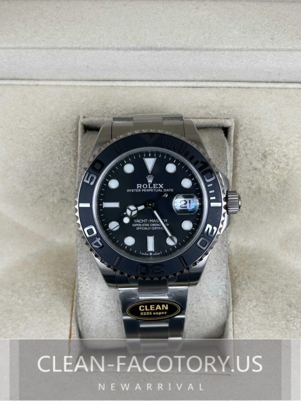 Clean Factory Rolex Yacht Master  Titanium 226627 42mm Black Dial Best Edition 3235 Movement