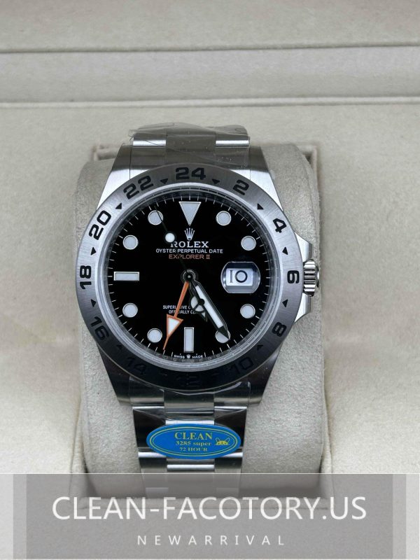 Clean Factory Rolex Explorer II 226570 42mm Black Dial, 904L Steel, Best Edition 3285 Movement