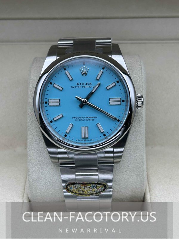 Clean Factory Rolex Oyster Perpetual 41mm 124300 Tiffany Dial,  904L Steel, Best Edition 3230 Movement