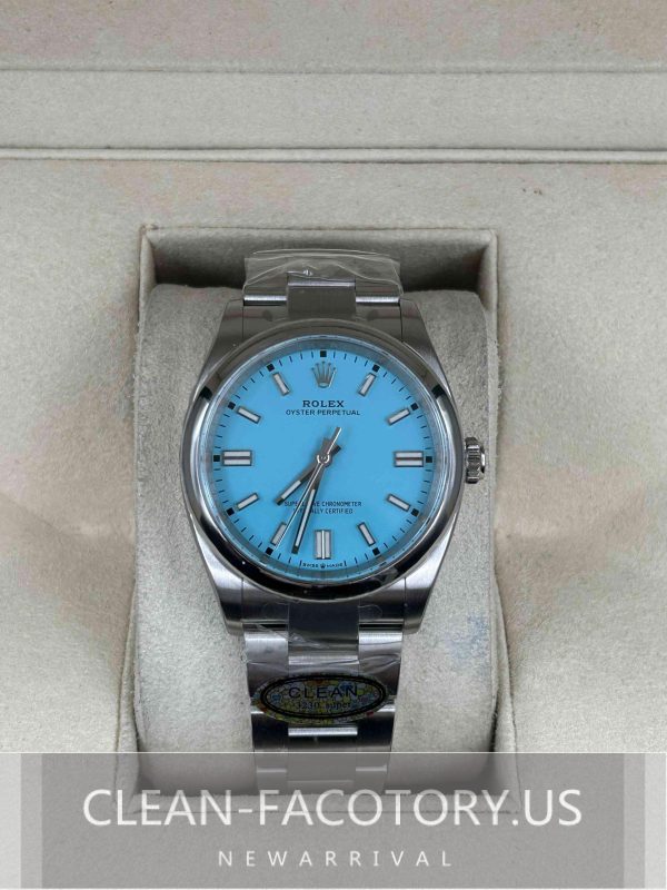 Clean Factory Rolex Oyster Perpetual 36mm 126000 Tiffany Dial,  904L Steel, Best Edition 3230 Movement