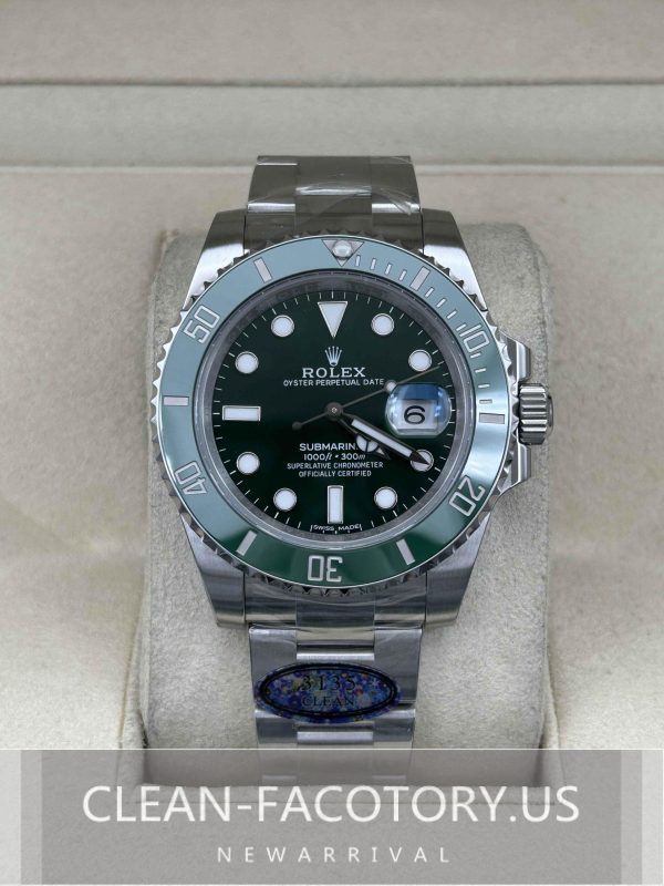 Clean Factory Rolex Submariner 116610LV  “Hulk” Green Dial 40mm, Ceramic Bezel, 904L Steel, Best Edition 3135 Movement