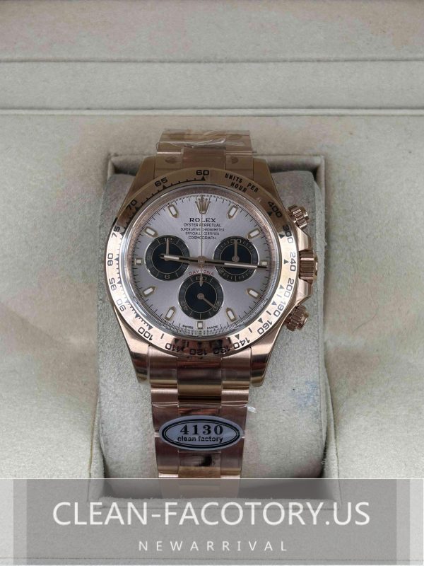 Clean Factory Rolex Daytona 116505 Rose Gold Dial,  18k RoseGold wrapped 904L Steel, Best Edition 4130 Movement