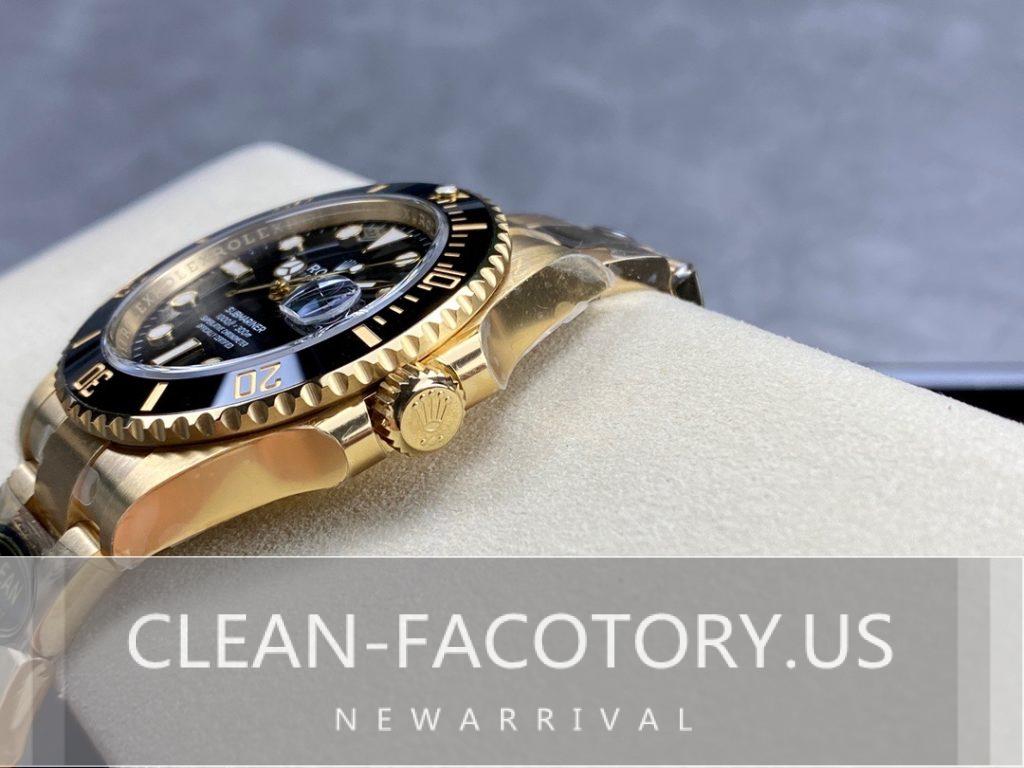 Clean Factory Rolex Submariner 40mm Full Gold Black - Is the 3135 ...