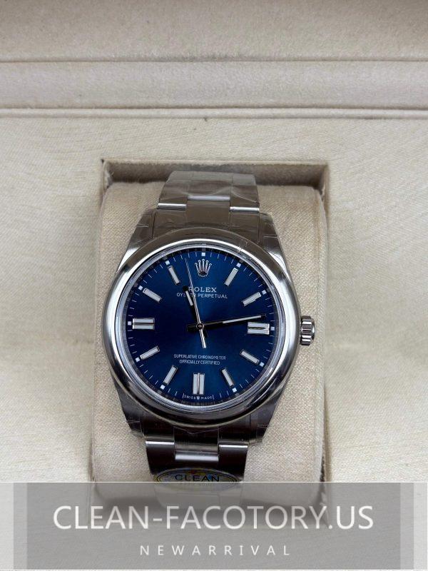 Clean Factory Rolex Oyster Perpetual 41mm 124300 Blue Dial,  904L Steel, Best Edition 3230 Movement