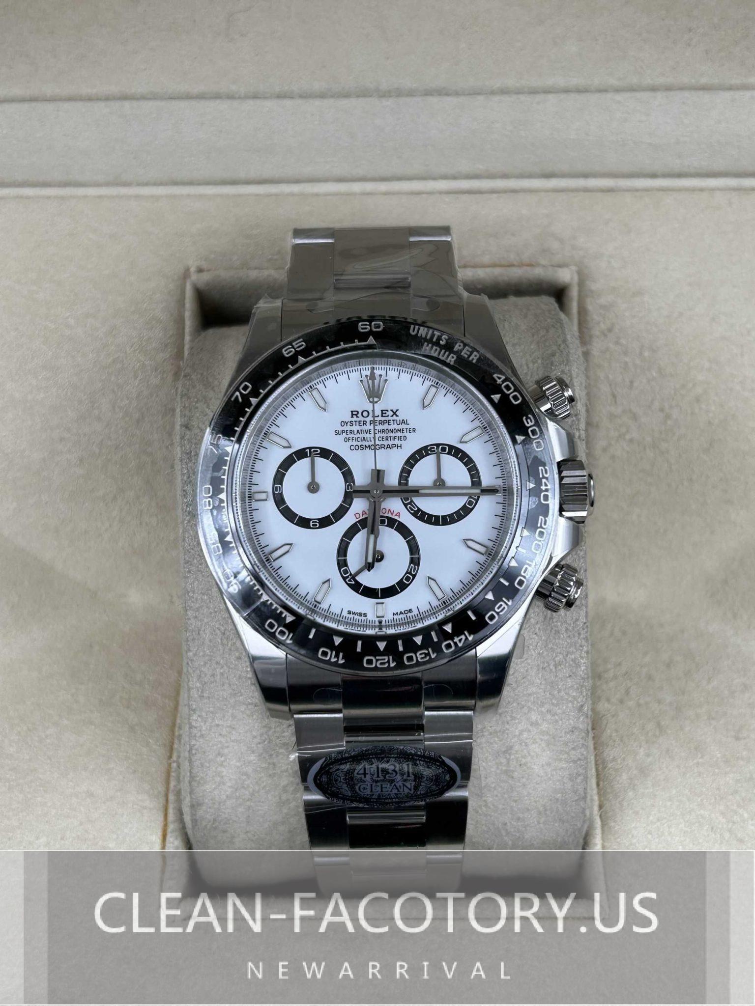 Clean Factory Rolex Daytona 126500LN 40mm White Panda Dial, Black ...