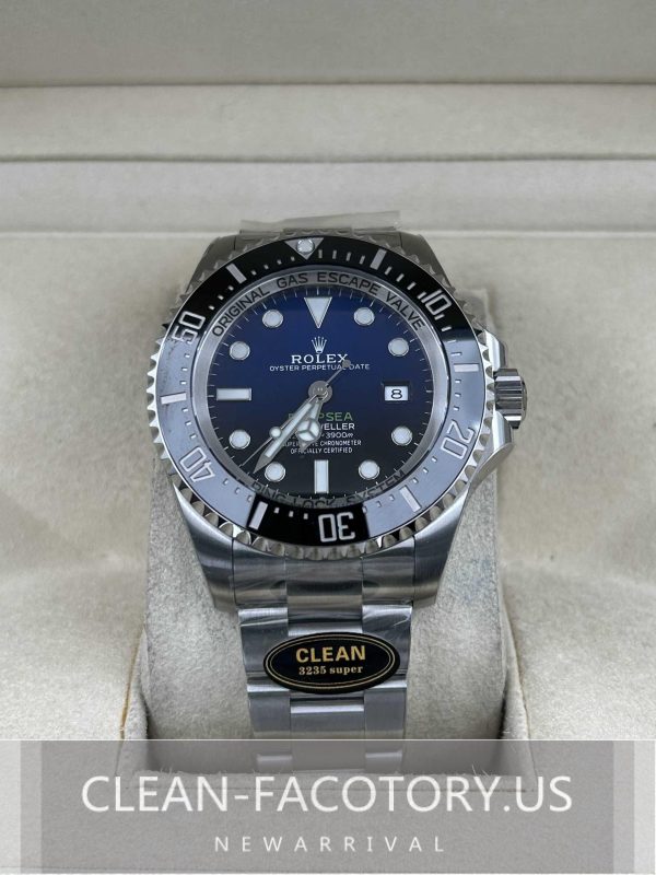 Clean Factory Rolex Deepsea D-Blue Sea-Dweller 126660 James Cameron 44mm, Blue-Black Dial, 904L Steel, Ceramic Bezel, Best Edition 3235 Movement