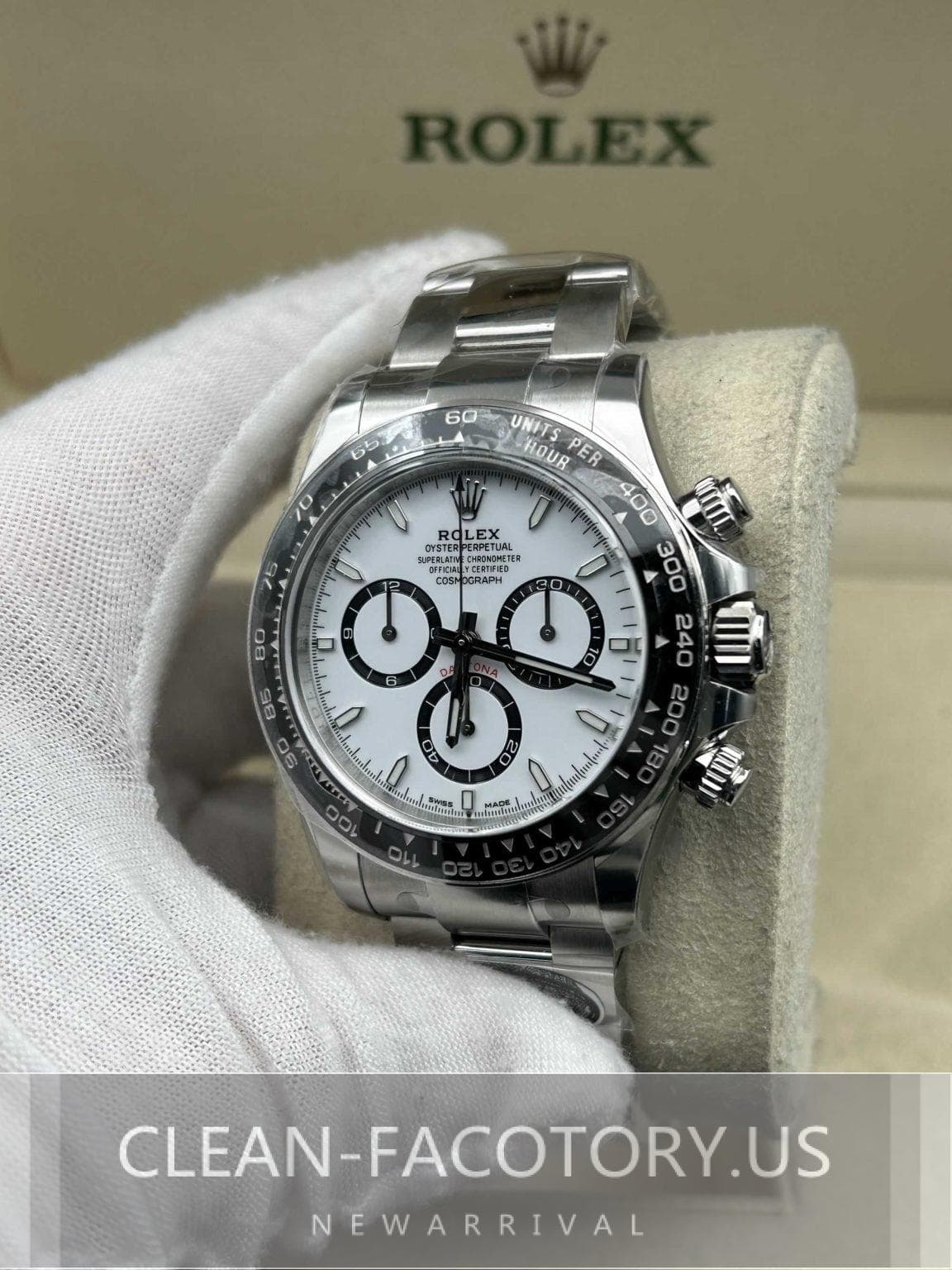 Clean Factory Rolex Daytona 126500LN 40mm White Panda Dial, Black ...