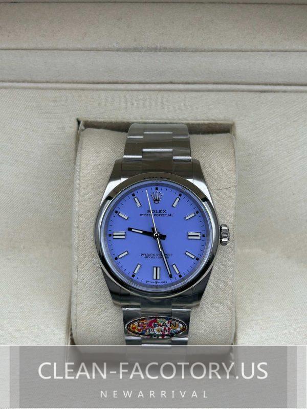 Clean Factory Rolex Oyster Perpetual 36mm 126000 Lavender (Lavender Purple) Dial,  904L Steel, Best Edition 3230 Movement