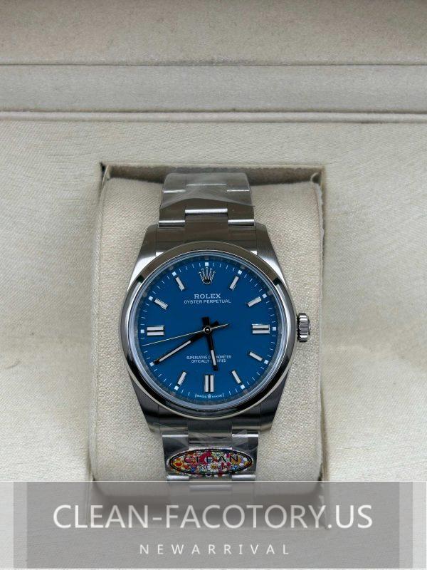 Clean Factory Rolex Oyster Perpetual 36mm 126000 Turquoise Blue Dial,  904L Steel, Best Edition 3230 Movement