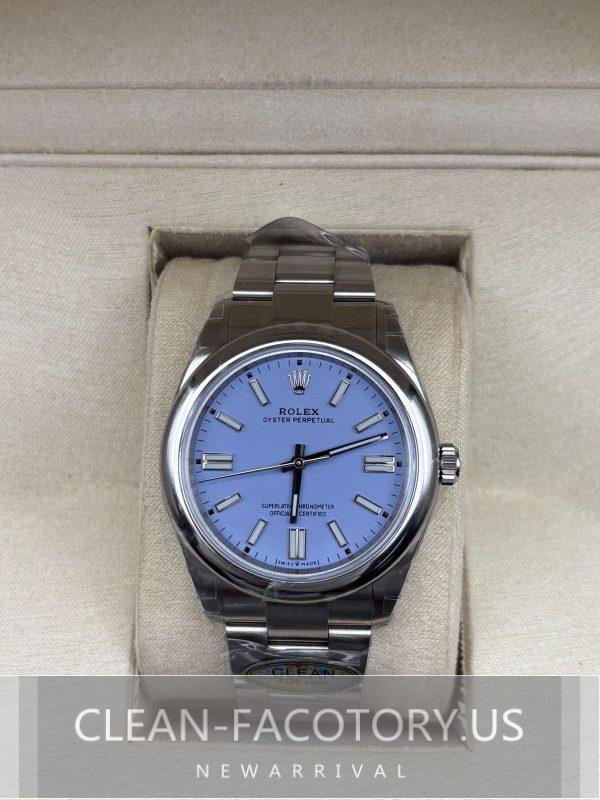 Clean Factory Rolex Oyster Perpetual 41mm 124300 Lavender PurpleDial,  904L Steel, Best Edition 3230 Movement