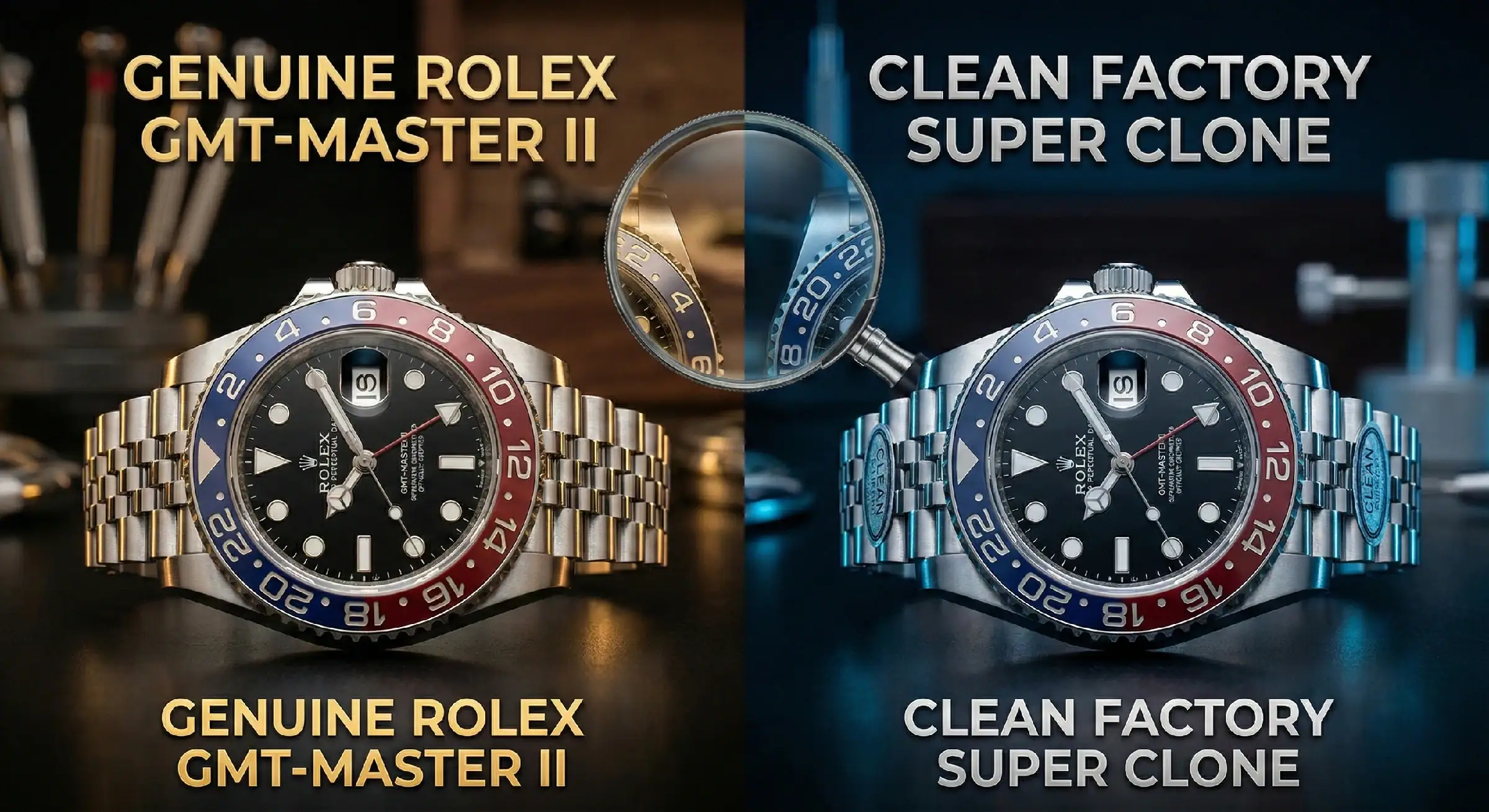 Clean Factory Rolex GMT Pepsi