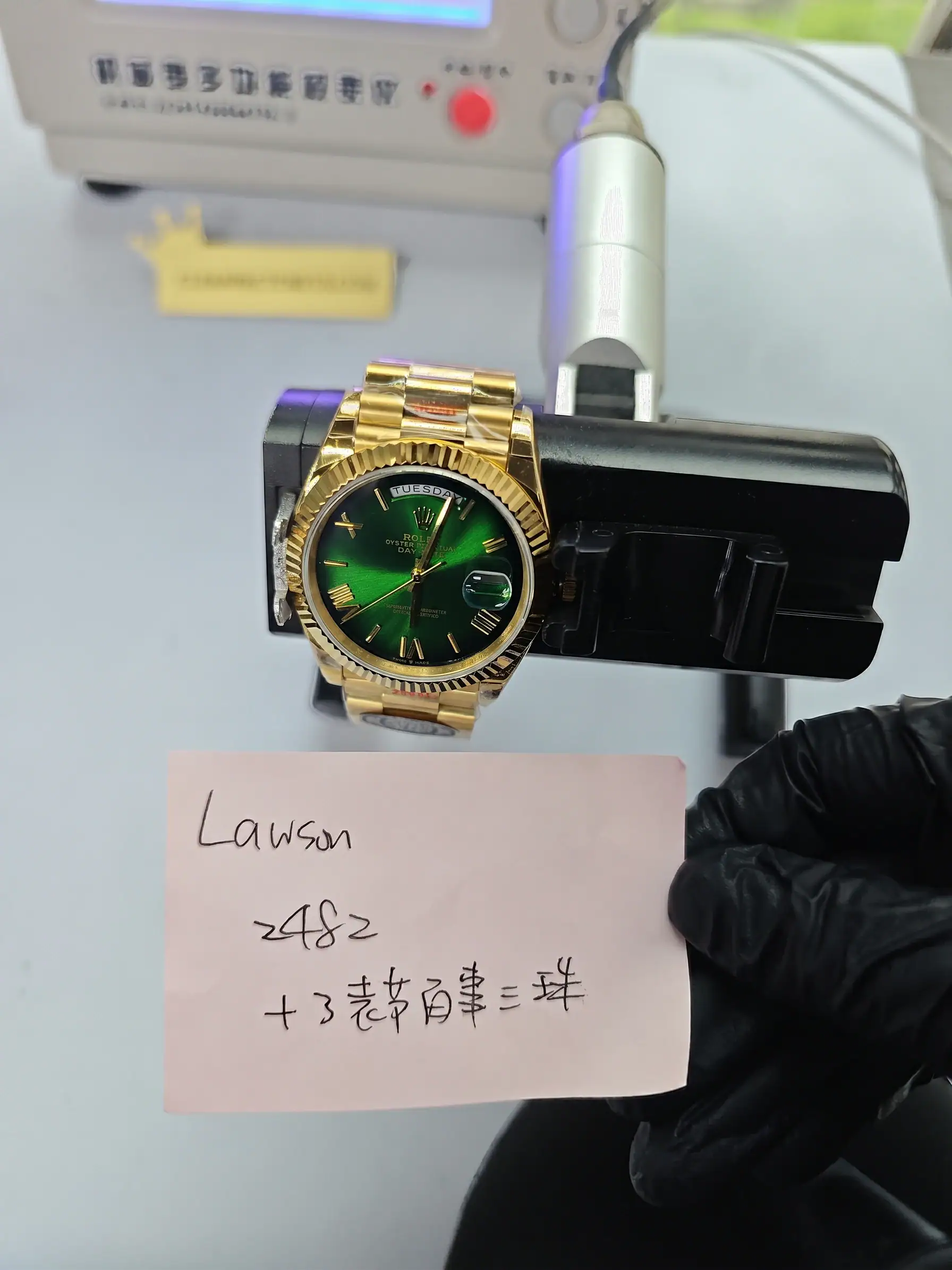 Clean Factory Rolex Day Date 40mm 228238 President Green Ombre Dial Yellow Gold Fluted Bezel 18k Gold Wrapped 904l Steel Best Edition 3255 Movement