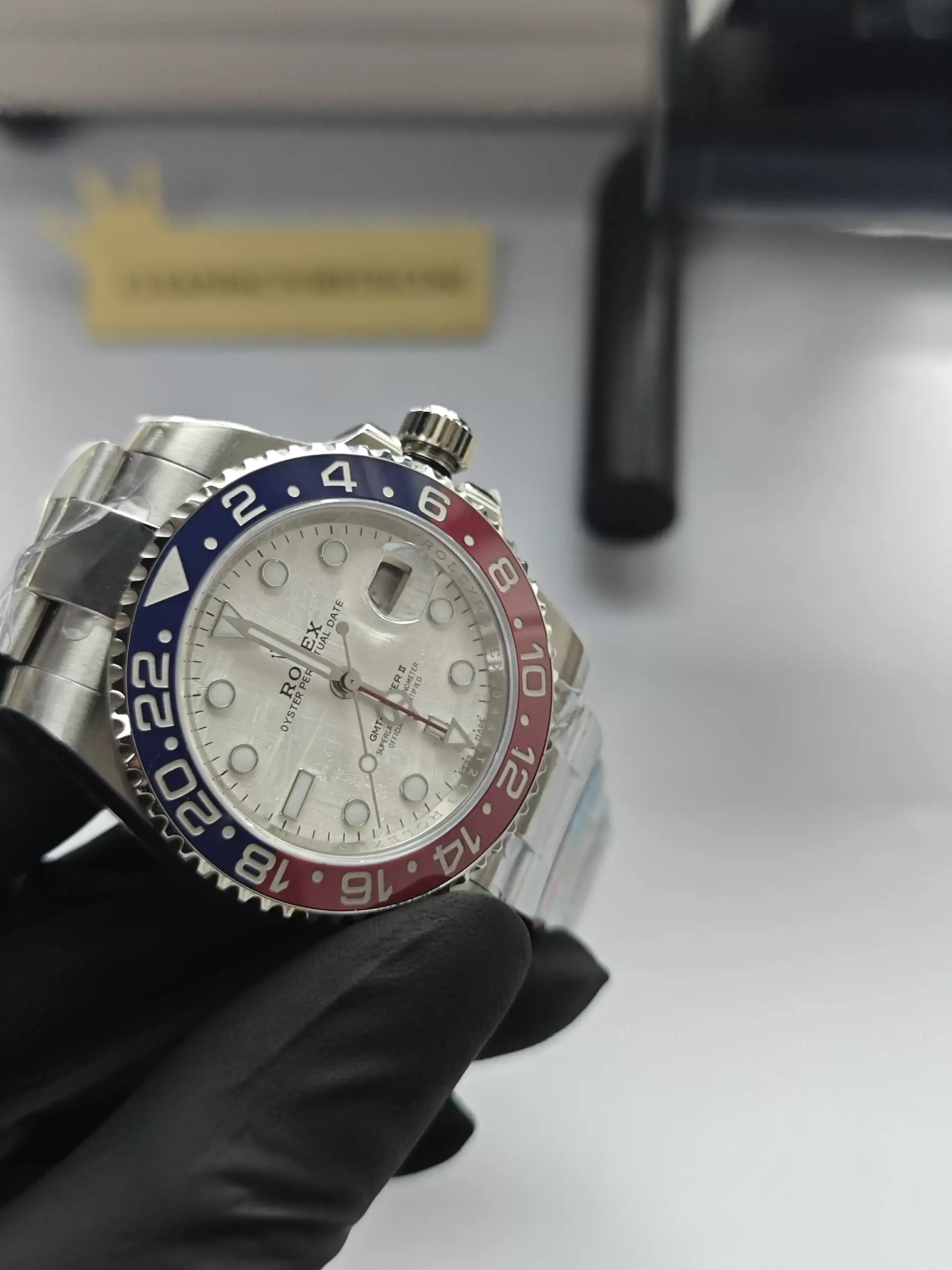 Clean Factory Rolex Gmt Master Ii 126710blro Meteorite Dial Pepsired Blue Ceramic Bezel 904l Steel Best Edition 3285 Movement