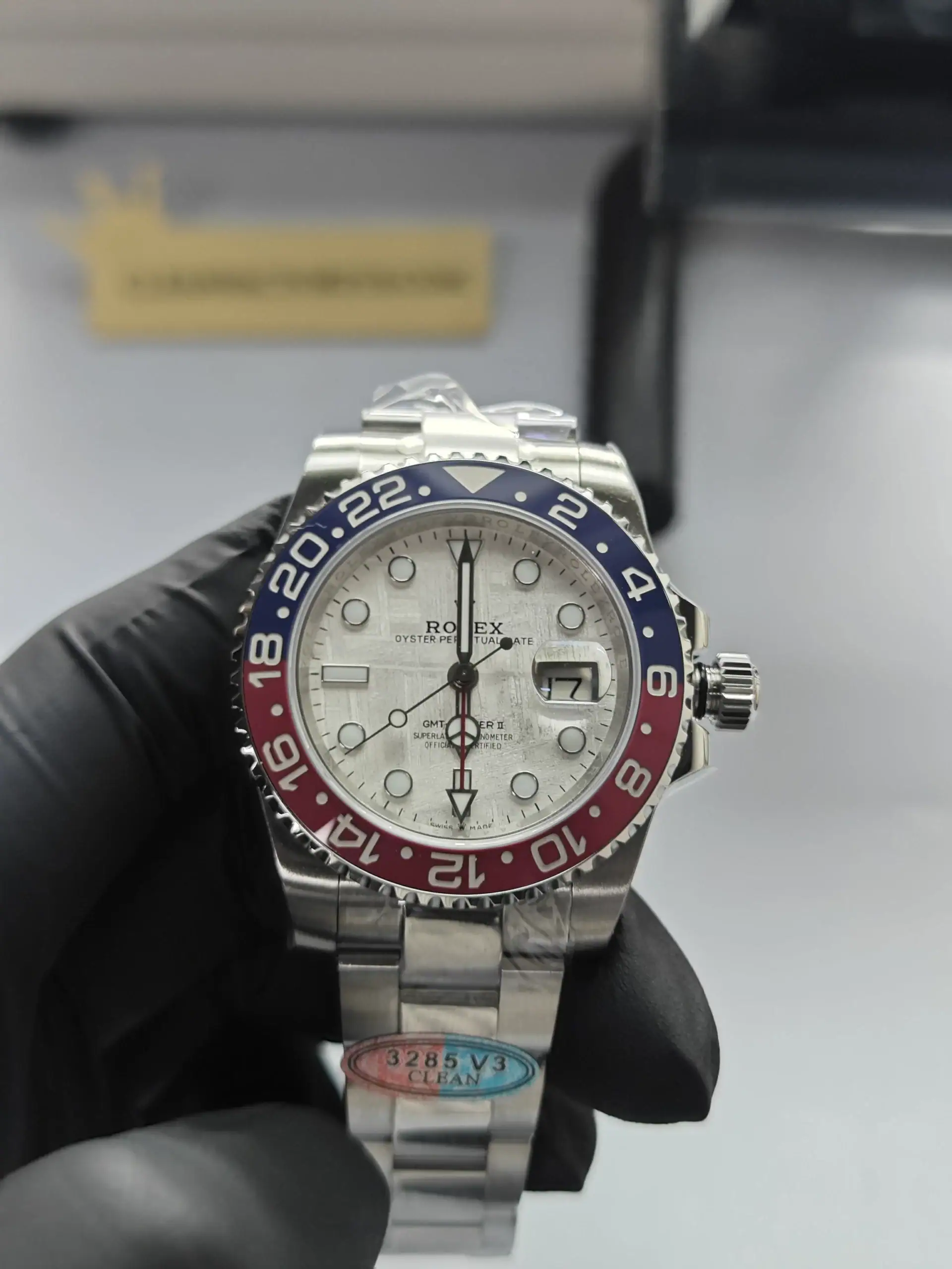 Clean Factory Rolex Gmt Master Ii 126710blro Meteorite Dial Pepsired Blue Ceramic Bezel 904l Steel Best Edition 3285 Movement
