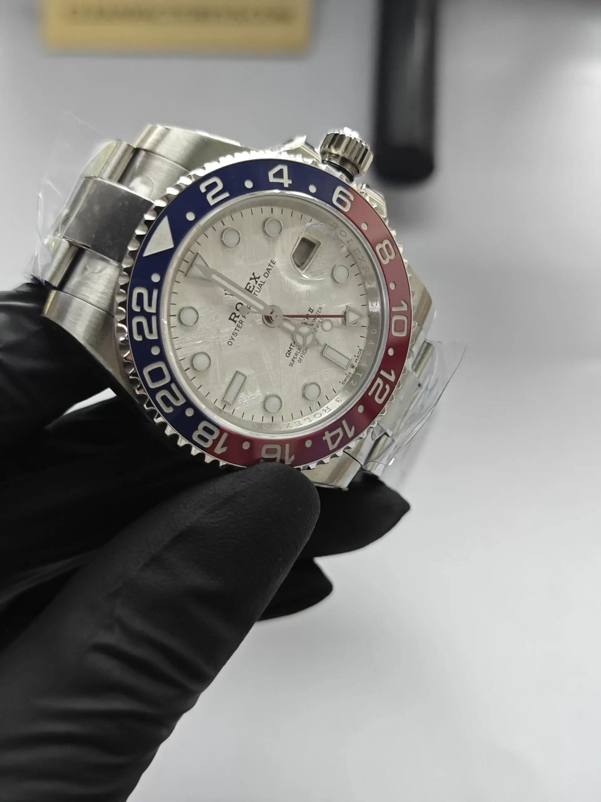 Clean Factory Rolex Gmt Master Ii 126710blro Meteorite Dial Pepsired Blue Ceramic Bezel 904l Steel Best Edition 3285 Movement