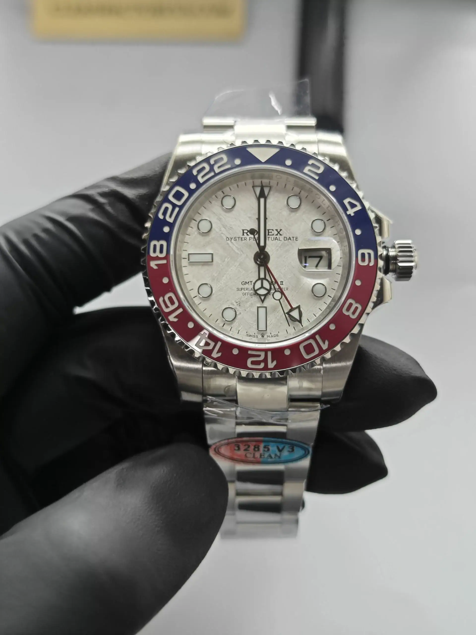 Clean Factory Rolex Gmt Master Ii 126710blro Meteorite Dial Pepsired Blue Ceramic Bezel 904l Steel Best Edition 3285 Movement
