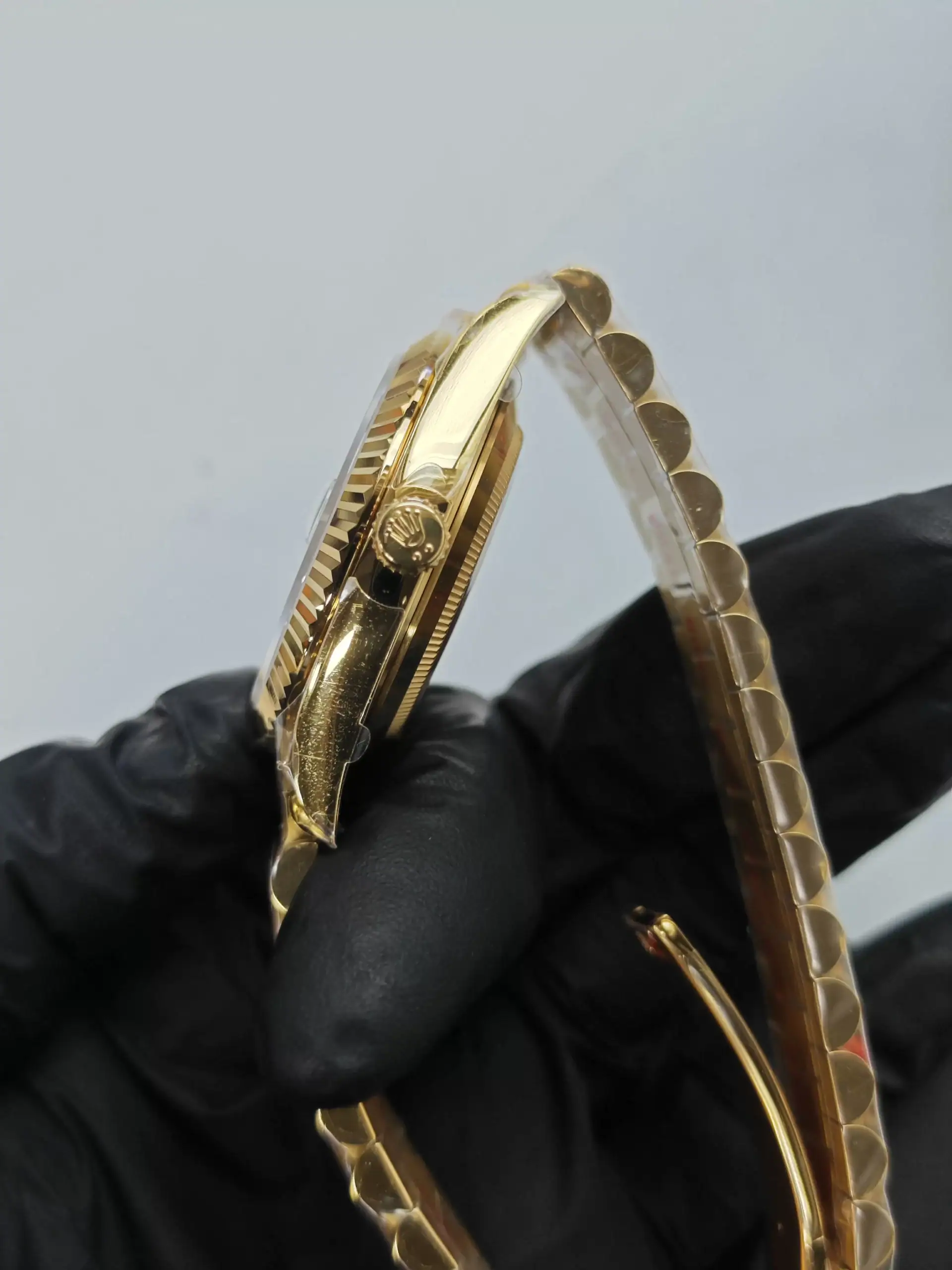 Clean Factory Rolex Day Date 40mm 228238 President Green Ombre Dial Yellow Gold Fluted Bezel 18k Gold Wrapped 904l Steel Best Edition 3255 Movement