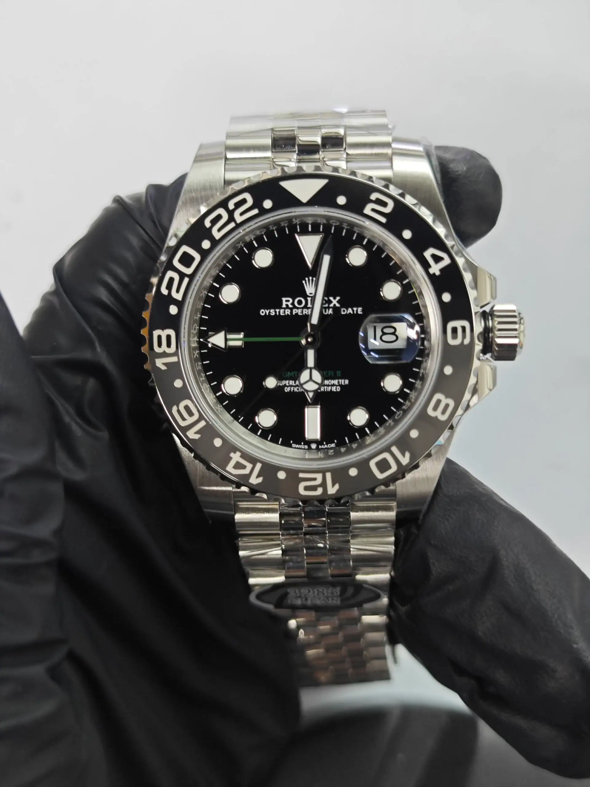 Clean Factory Rolex Gmt Master Ii 126710grnr Jubilee Green 24 Hour Hand Black Grey Ceramic Bezel 904l Steel Best Edition 3285 Movement
