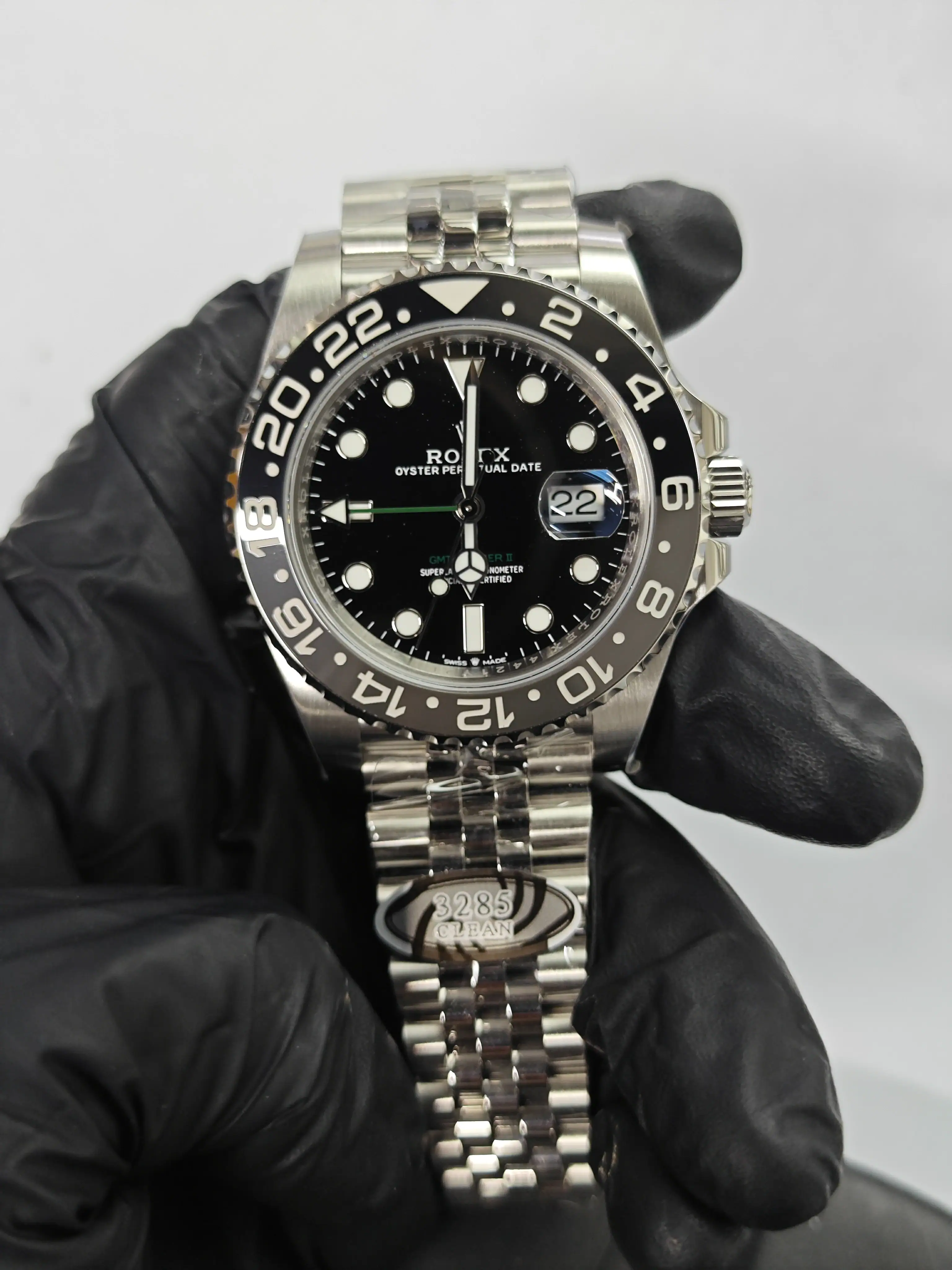 Clean Factory Rolex Gmt Master Ii 126710grnr Jubilee Green 24 Hour Hand Black Grey Ceramic Bezel 904l Steel Best Edition 3285 Movement