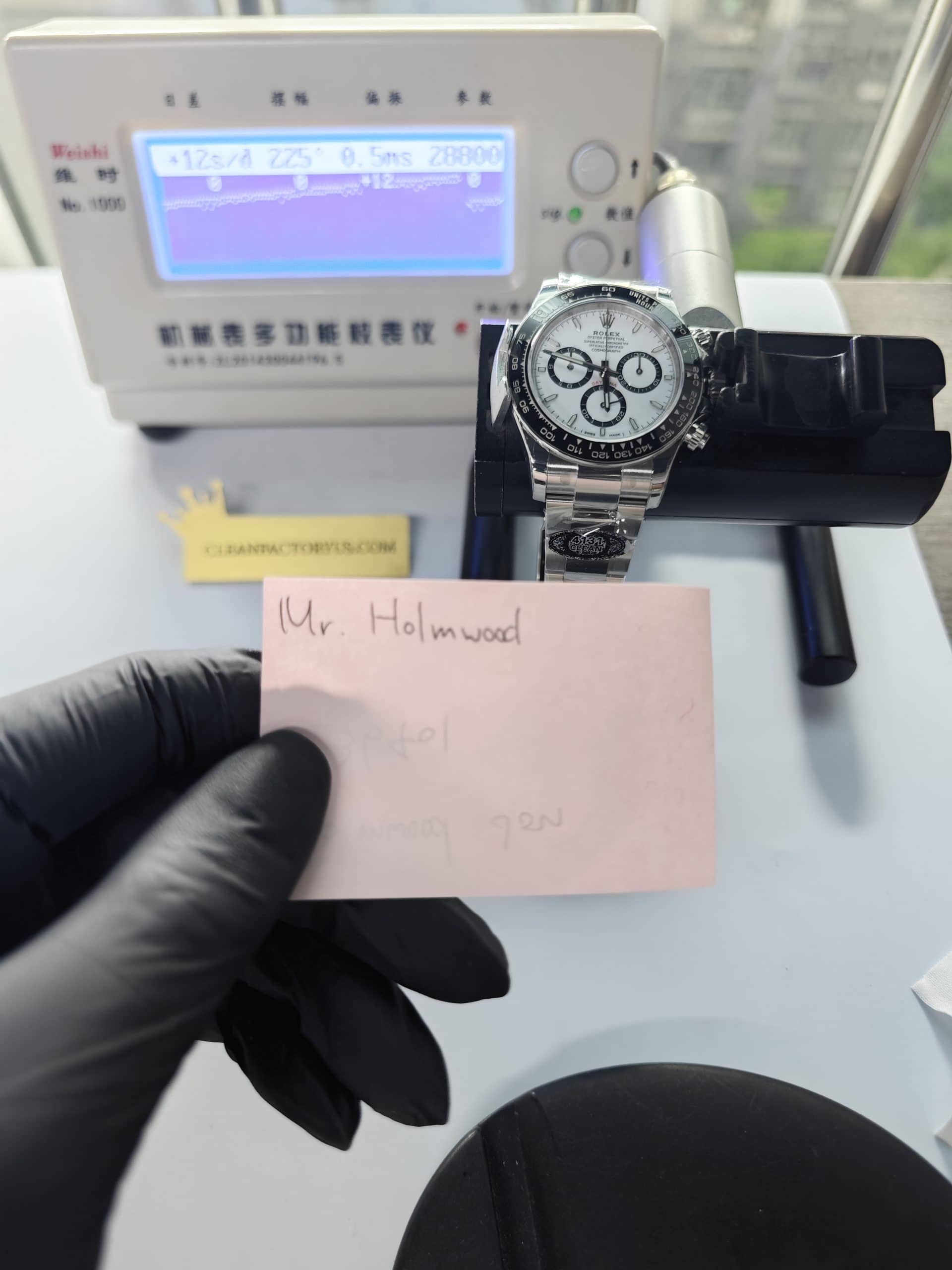 Clean Factory Daytona 126500LN 40mm White Panda Dial, Black Ceramic Bezel