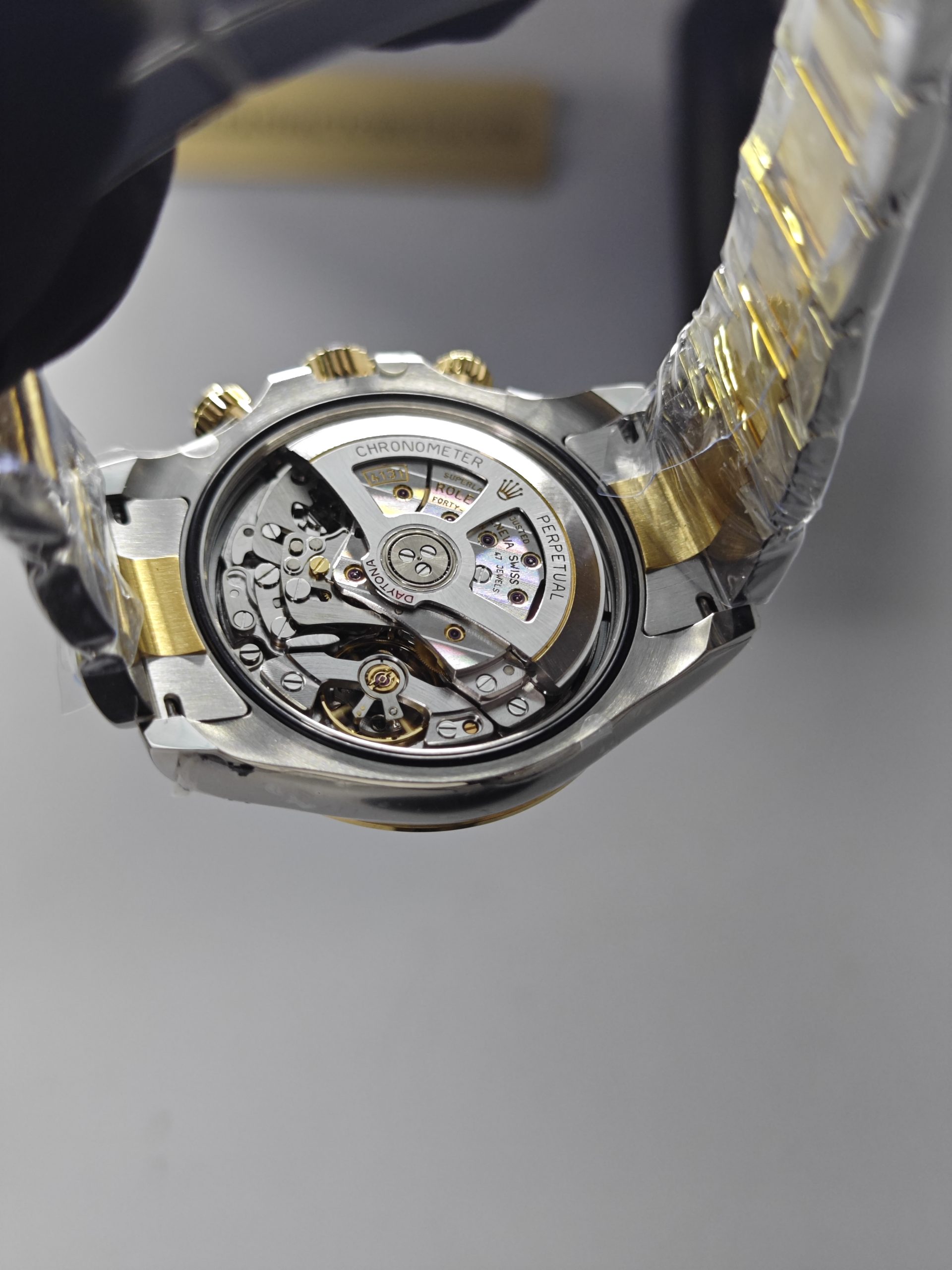 Clean Factory Daytona 126503 Black Dial, 2tone 18k Gold wrapped