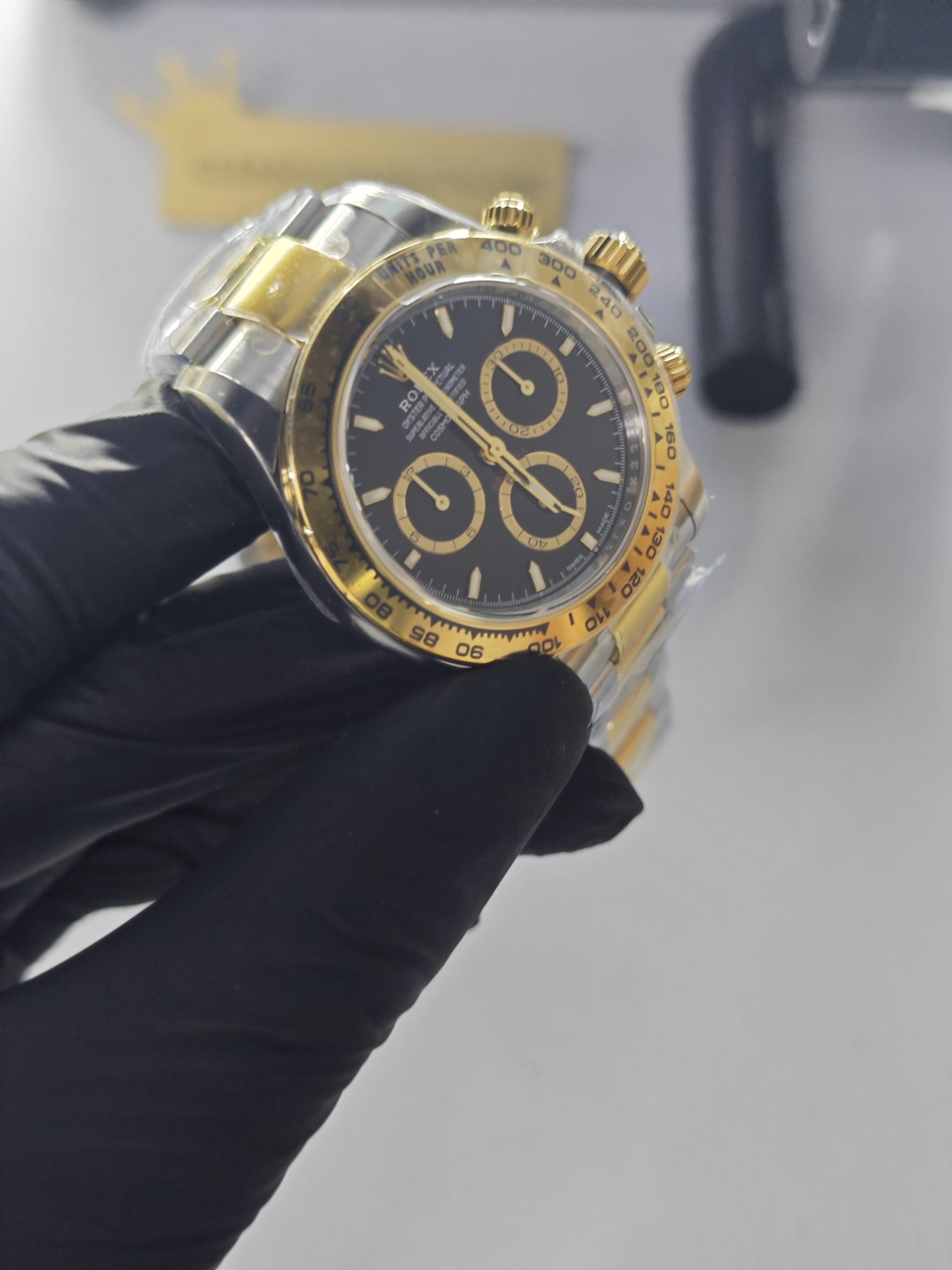 Clean Factory Daytona 126503 Black Dial, 2tone 18k Gold wrapped