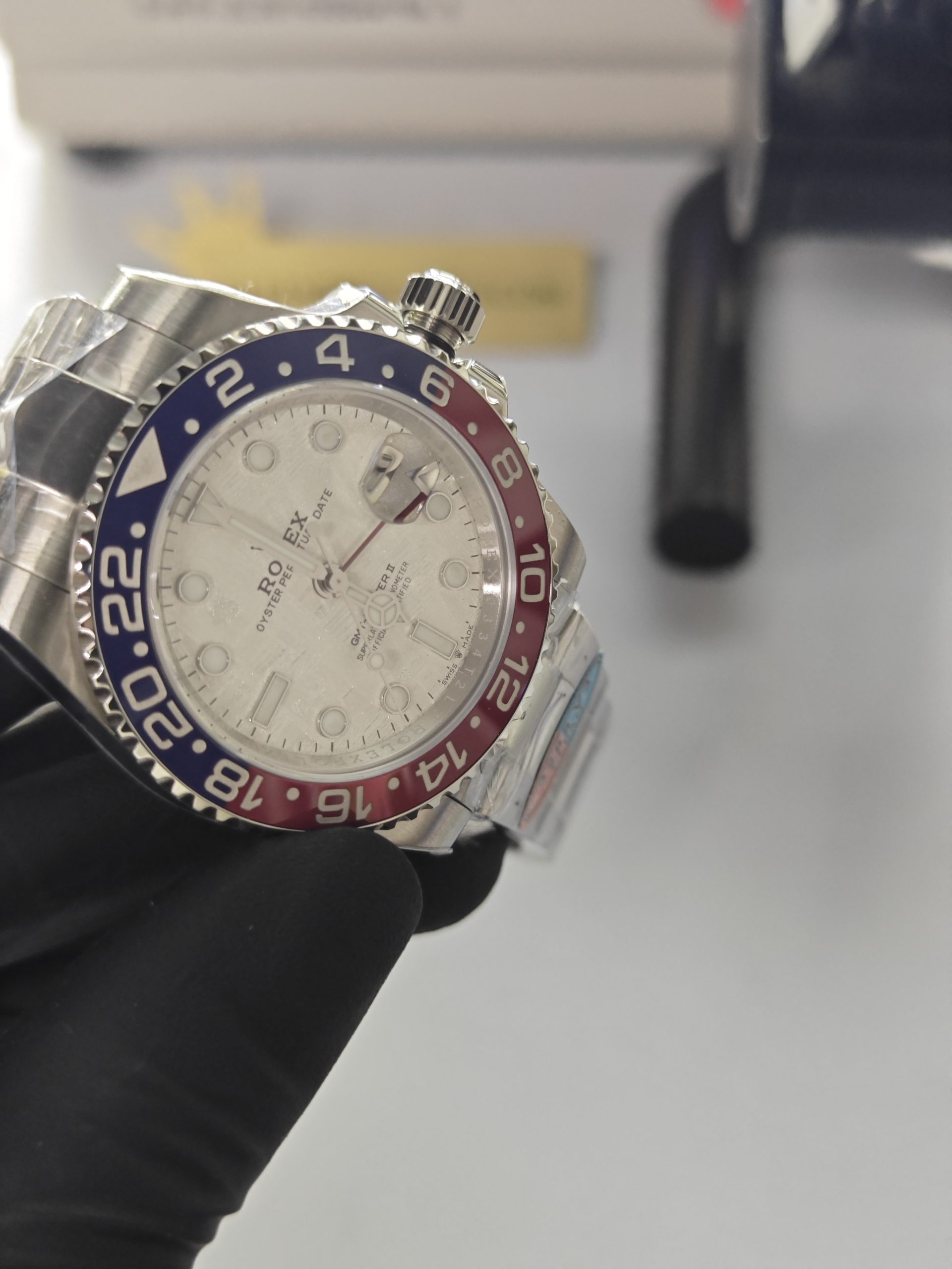 Clean Factory Rolex GMT Master II 126710 Meteorite Dial Pepsired