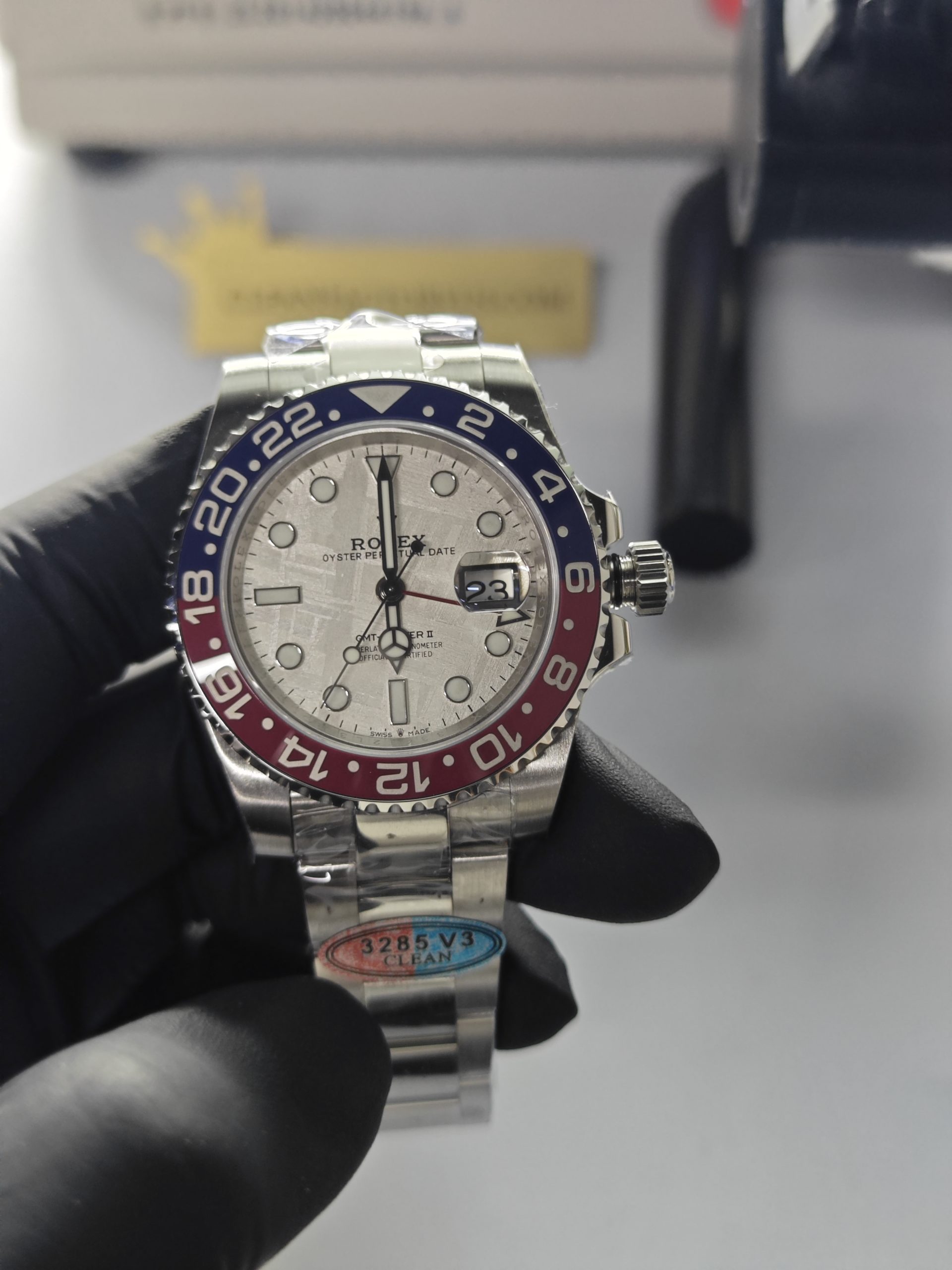 Clean Factory Rolex GMT Master II 126710 Meteorite Dial Pepsired