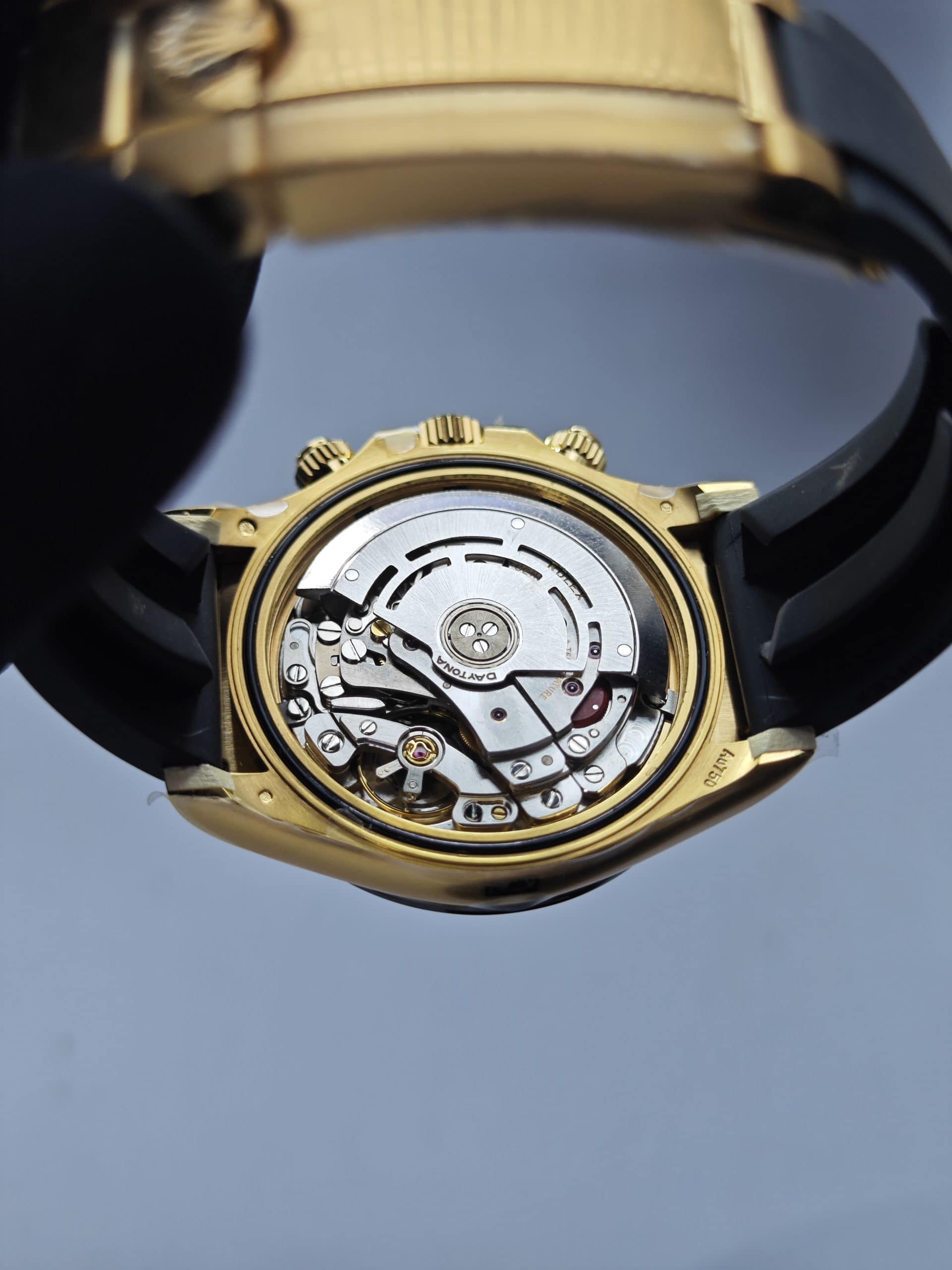 Clean Factory 116518LN Champagne Panda Dial”Pikachu”, Rubber Strap, Cerachrom Bezel, Yellow Gold wrapped