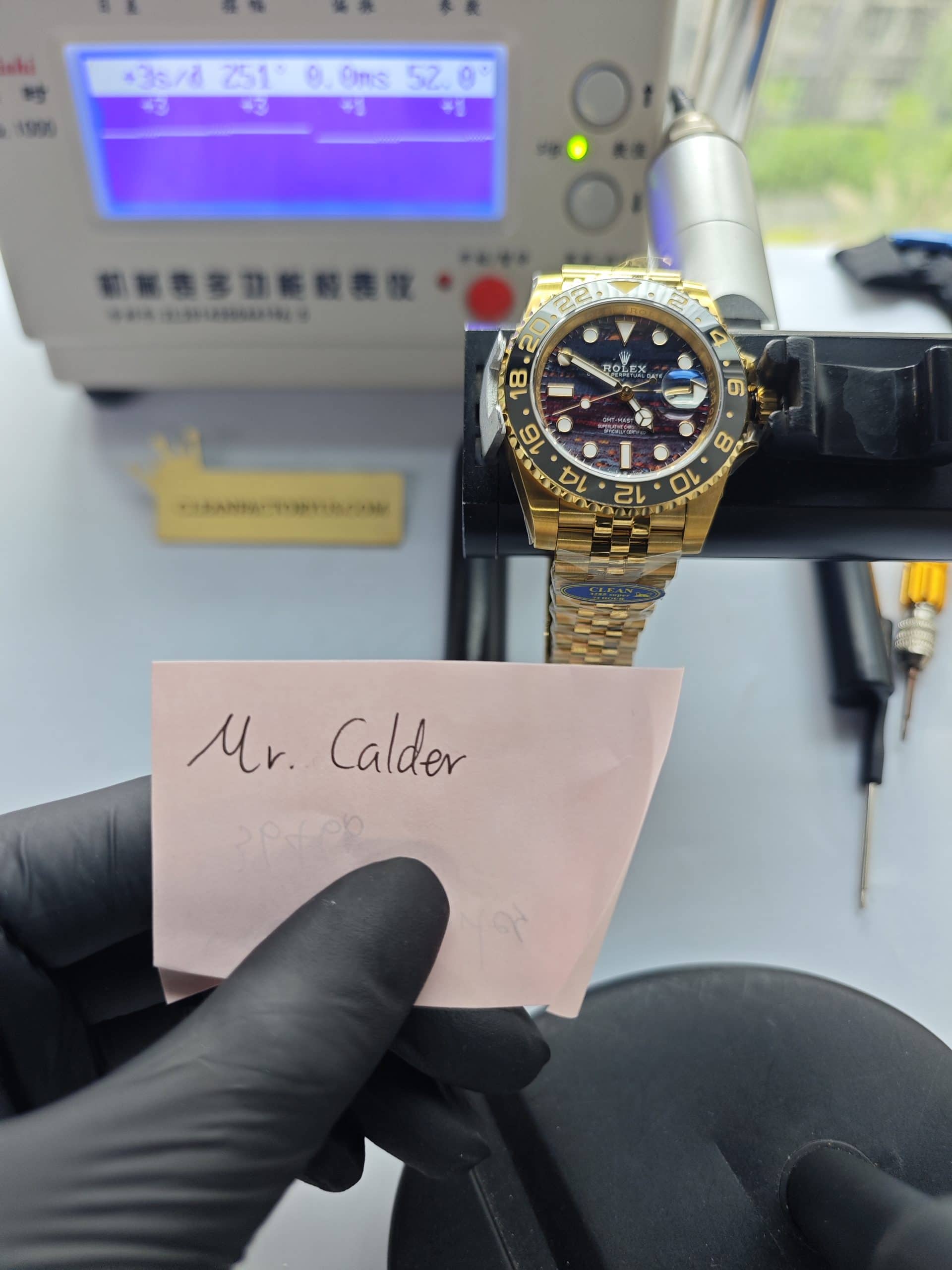 Clean Factory GMT Master II 126718GRNR Jubilee Tiger Iron Dial, Black/Grey Ceramic Bezel