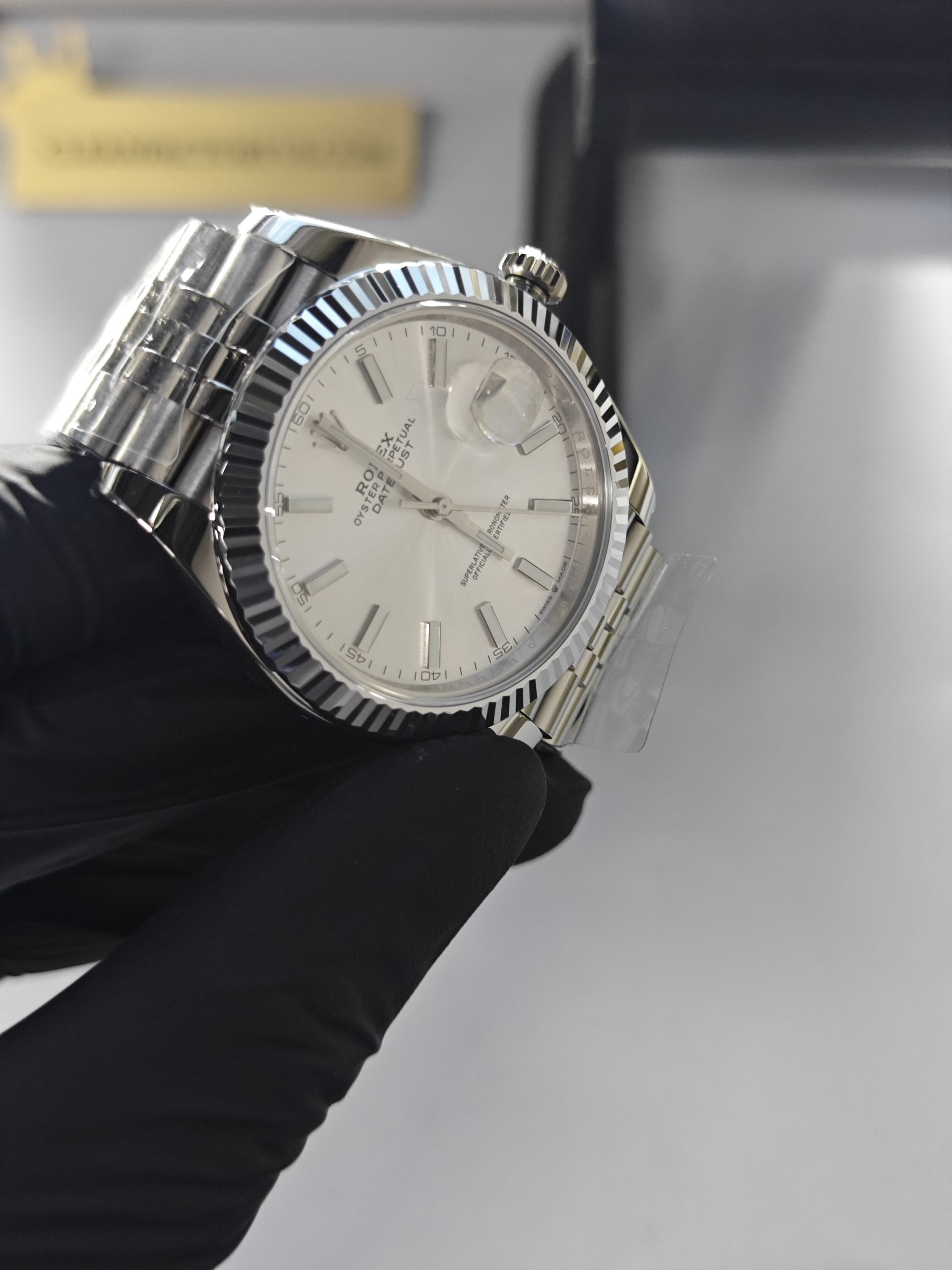 Clean Factory Datejust 41mm 126334Jubilee Silver Dial, White Gold Fluted Bezel