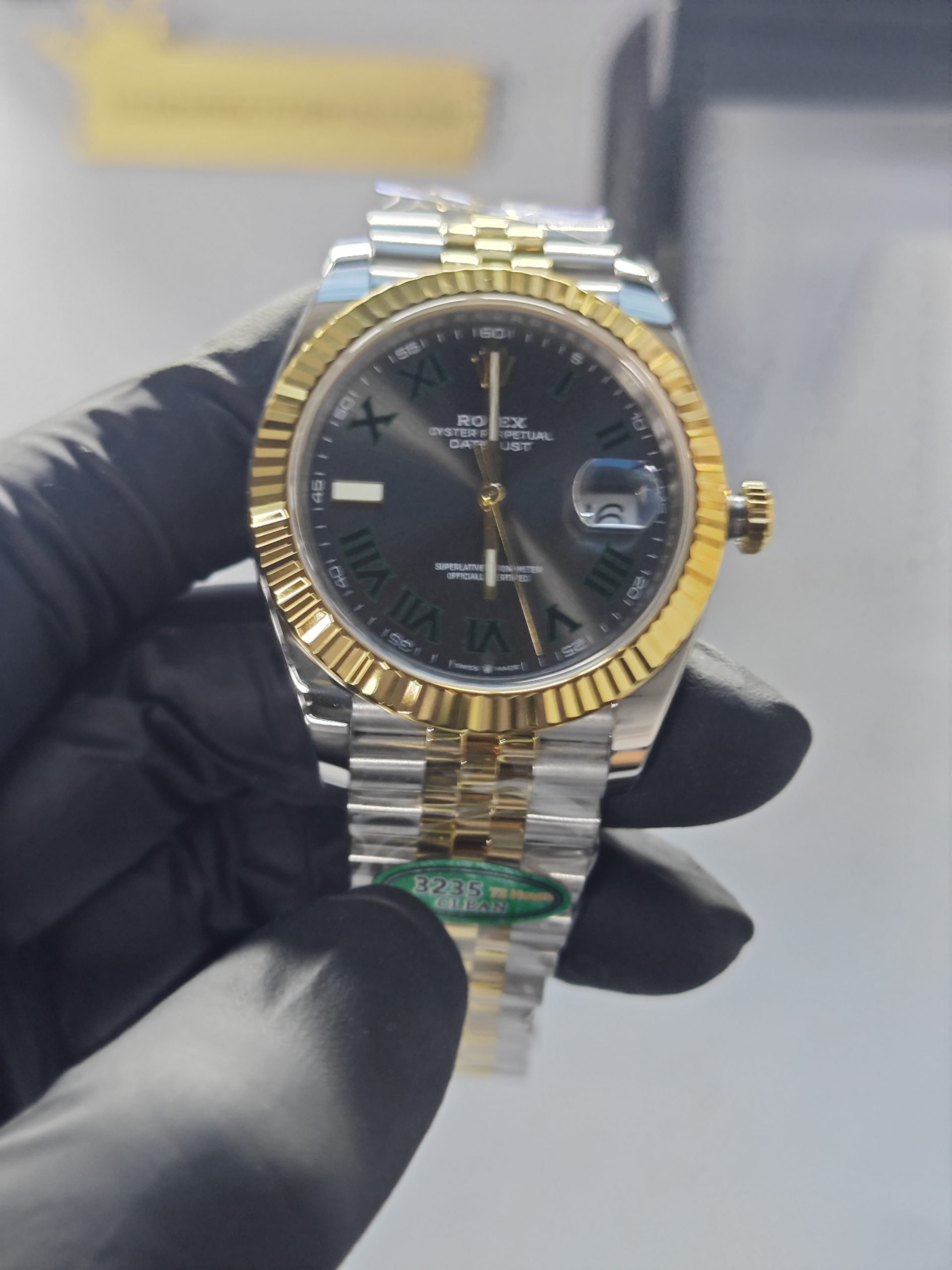 Clean Factory Datejust 41mm 126333Jubilee Two-Tone YellowGold, Slate Grey Wimbledon Dial