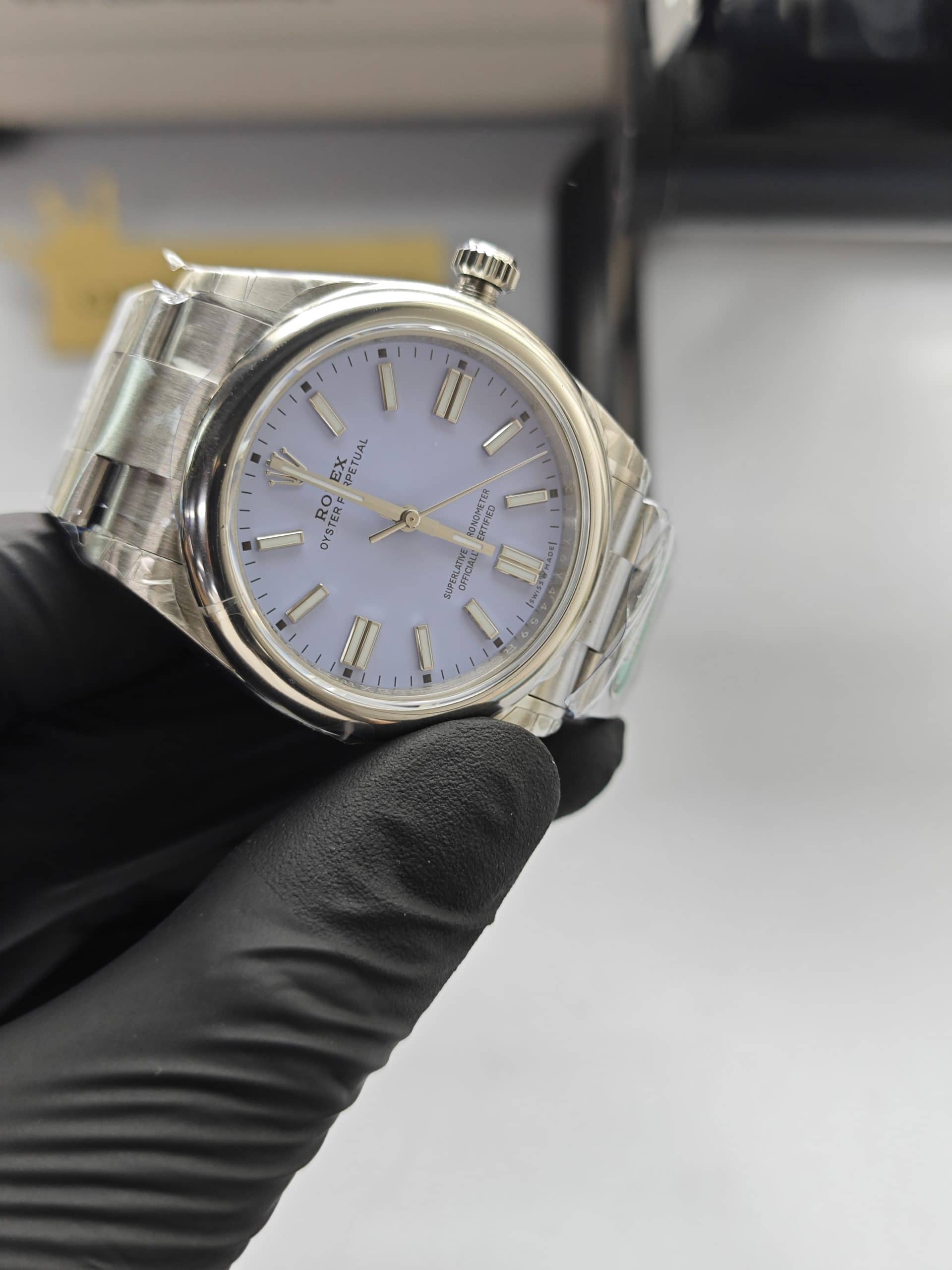 Clean Factory Oyster Perpetual 41mm 124300 Lavender Purple Dial