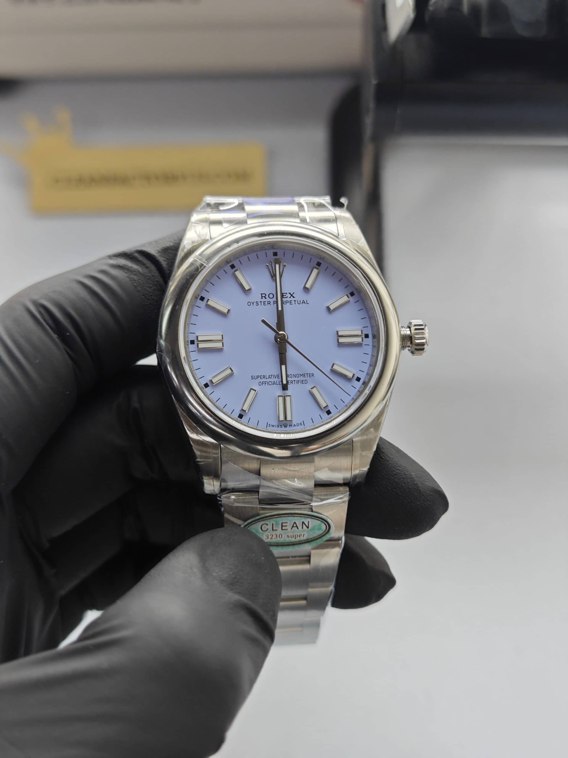 Clean Factory Oyster Perpetual 41mm 124300 Lavender Purple Dial