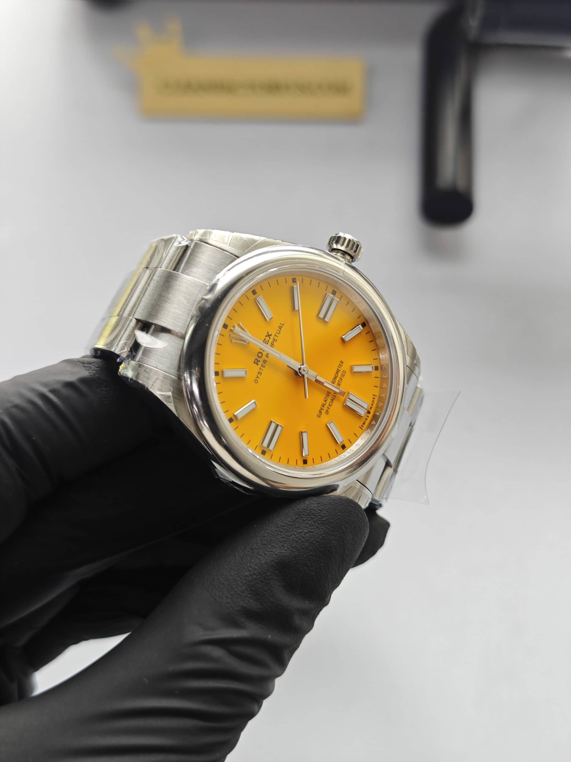 Clean Factory Oyster Perpetual 41mm 124300 Yellow Dial