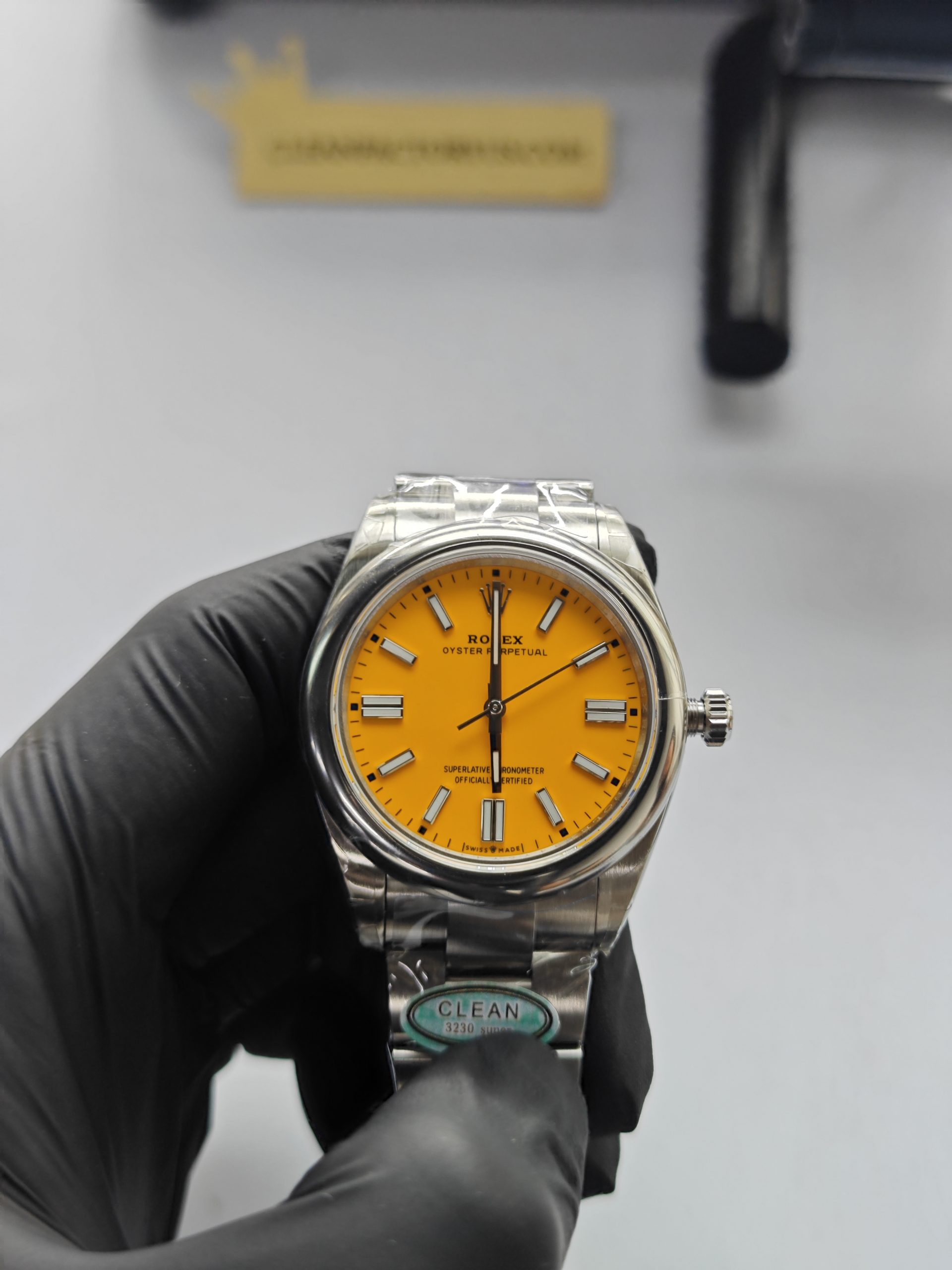 Clean Factory Oyster Perpetual 41mm 124300 Yellow Dial