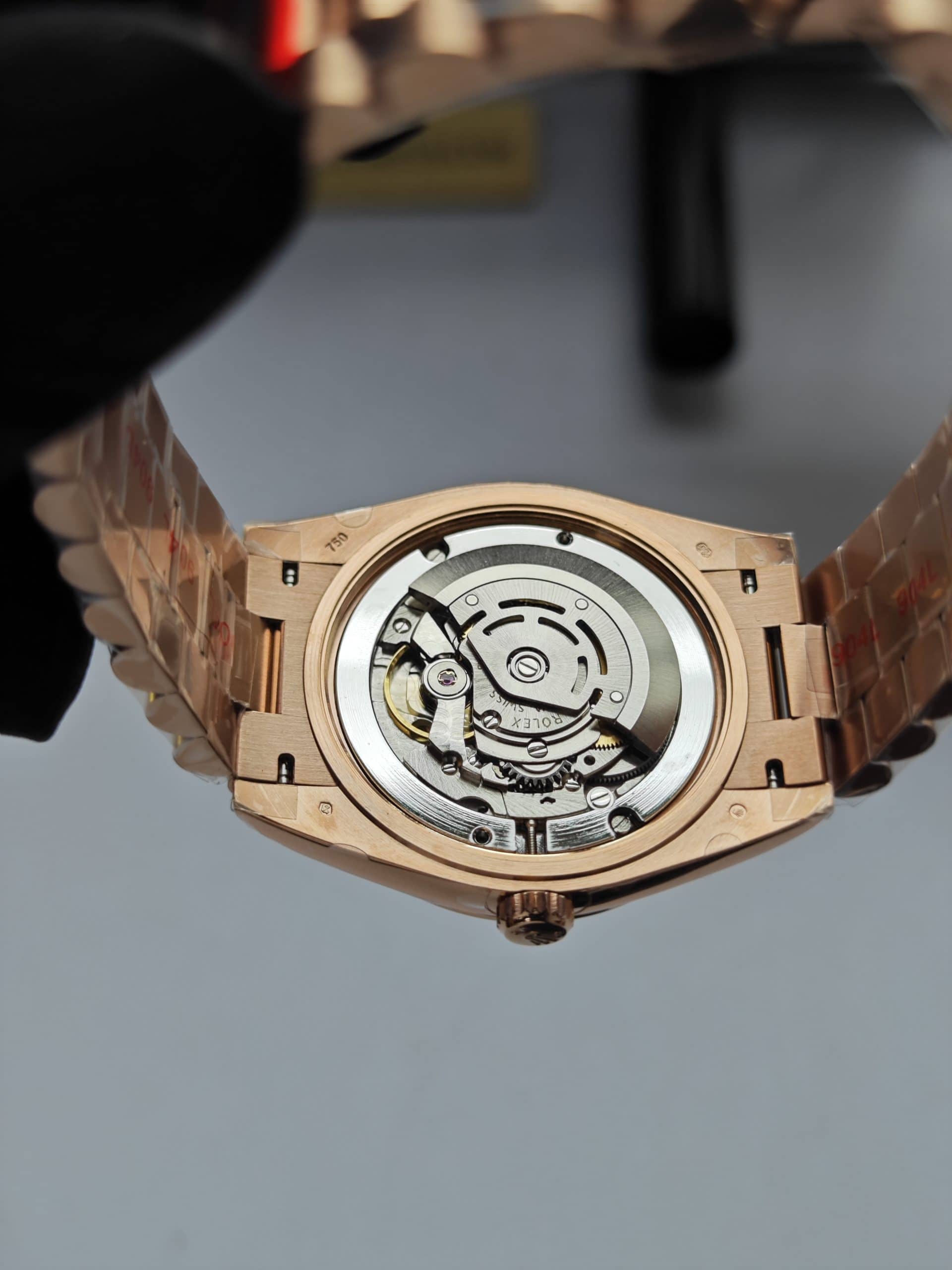 Clean Factory Rolex Day Date 40mm 228235 President Oscars Slate Ombre Dial Rose Gold Fluted Bezel 18k Rosegold Wrapped 904l Steel Best Edition 3255 Movement