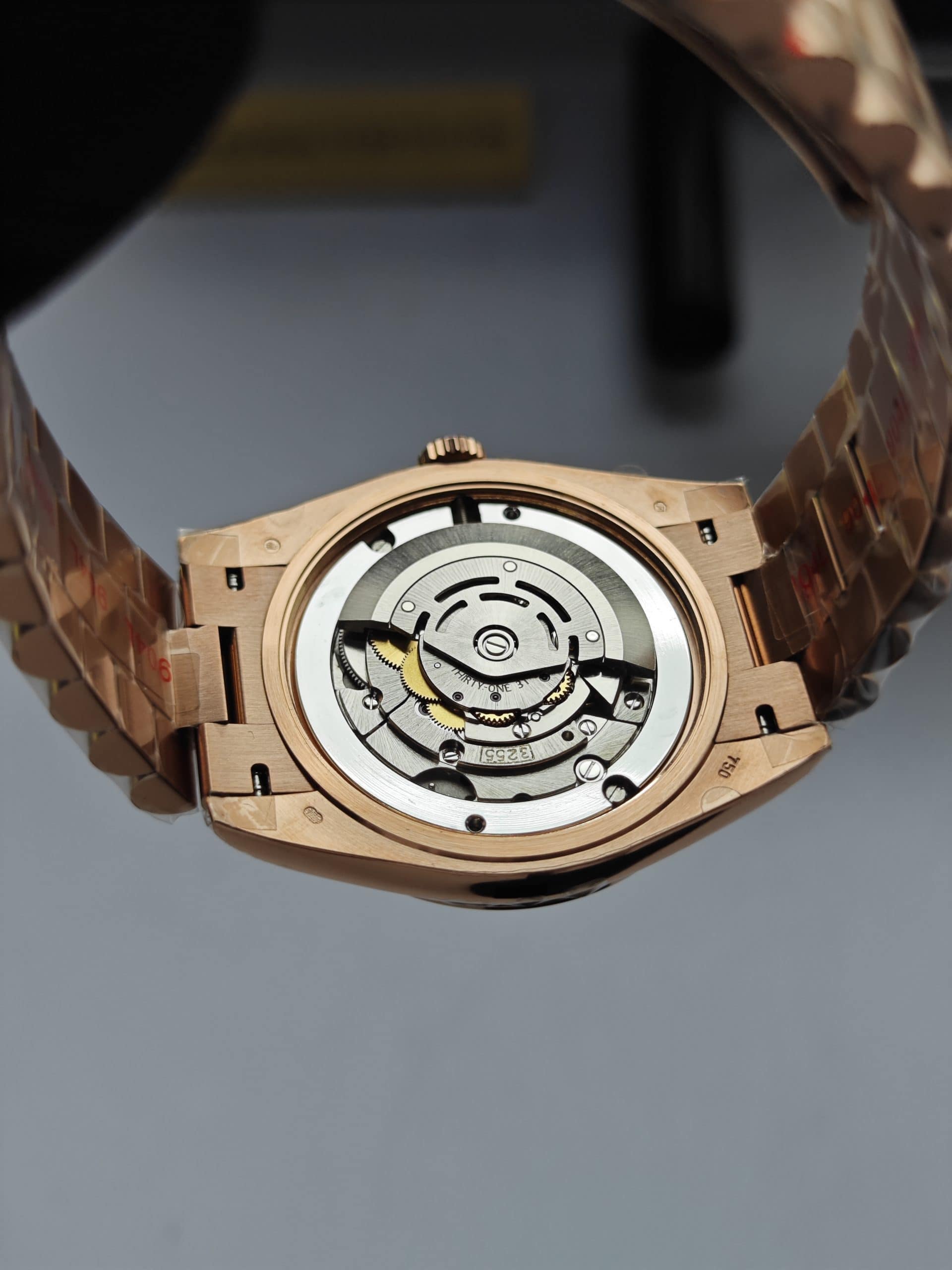 Clean Factory Rolex Day Date 40mm 228235 President Oscars Slate Ombre Dial Rose Gold Fluted Bezel 18k Rosegold Wrapped 904l Steel Best Edition 3255 Movement
