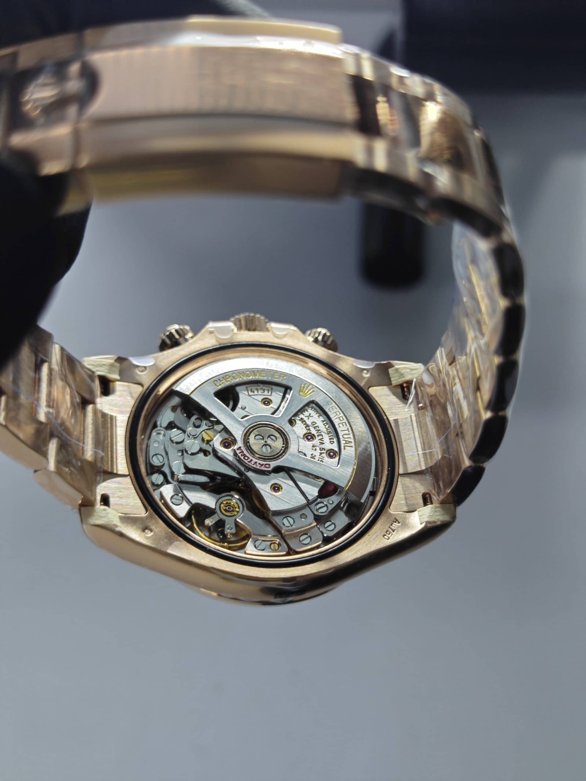 Clean Factory Rolex Daytona 126505 Black Panda Dial Rosegold Bezel Rose Gold Wrapped 904l Steel Best Edition 4131 Movement