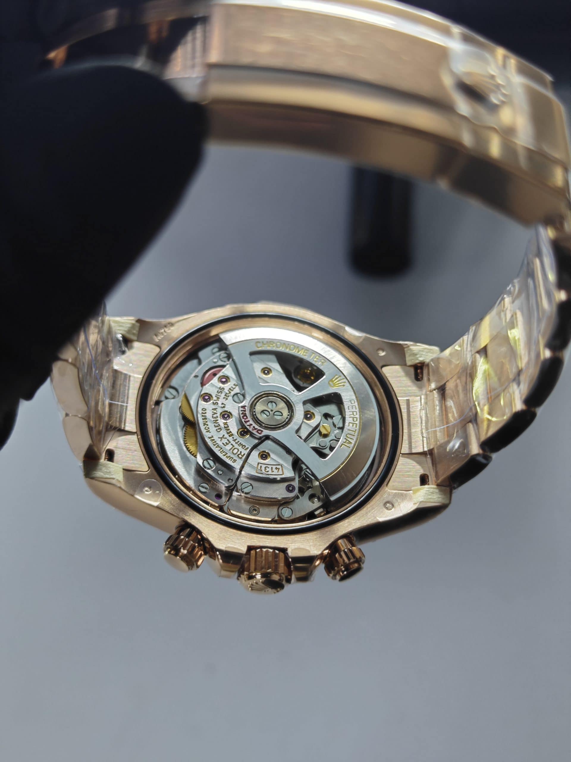 Clean Factory Rolex Daytona 126505 Black Panda Dial Rosegold Bezel Rose Gold Wrapped 904l Steel Best Edition 4131 Movement