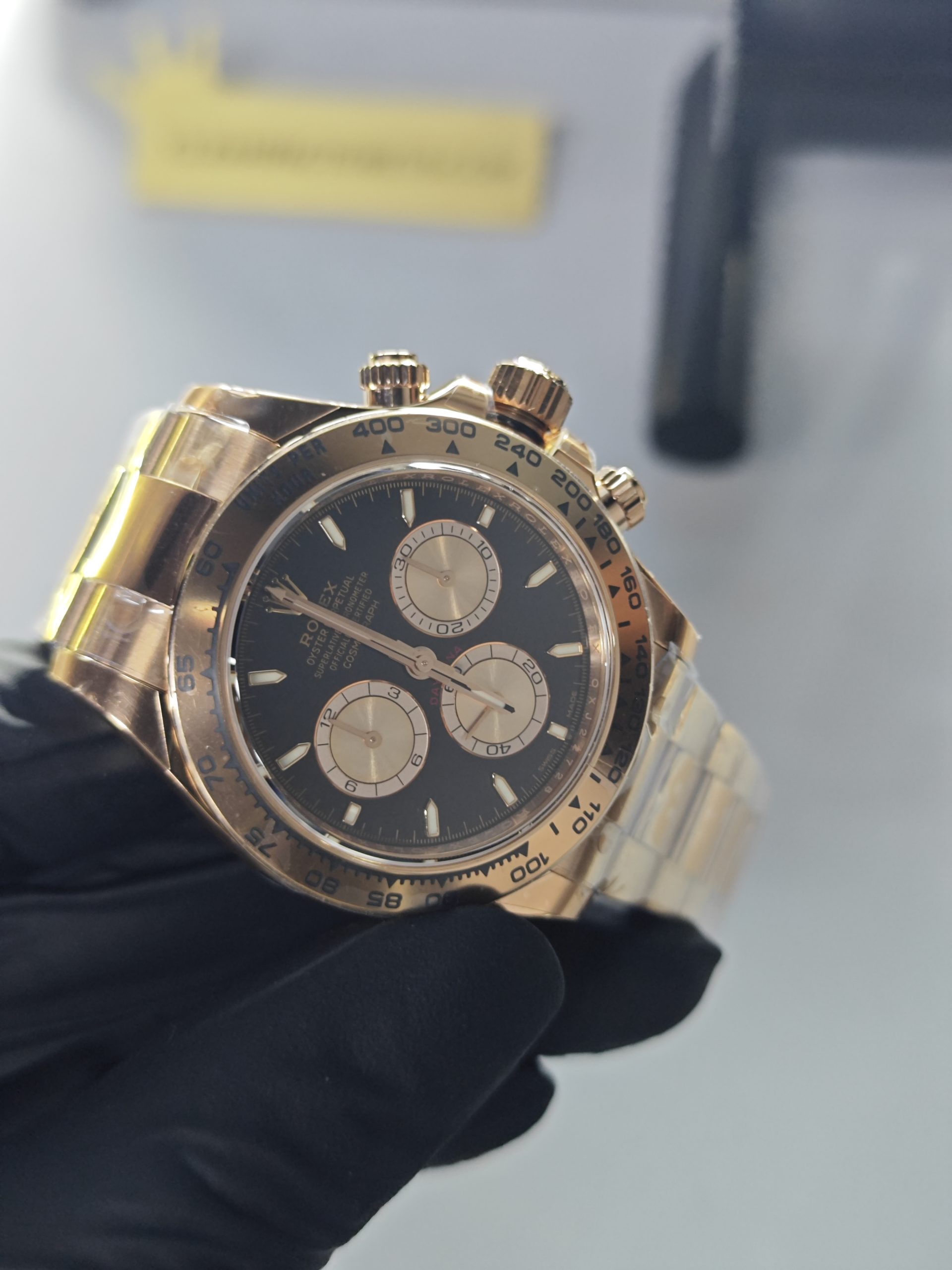 Clean Factory Rolex Daytona 126505 Black Panda Dial Rosegold Bezel Rose Gold Wrapped 904l Steel Best Edition 4131 Movement
