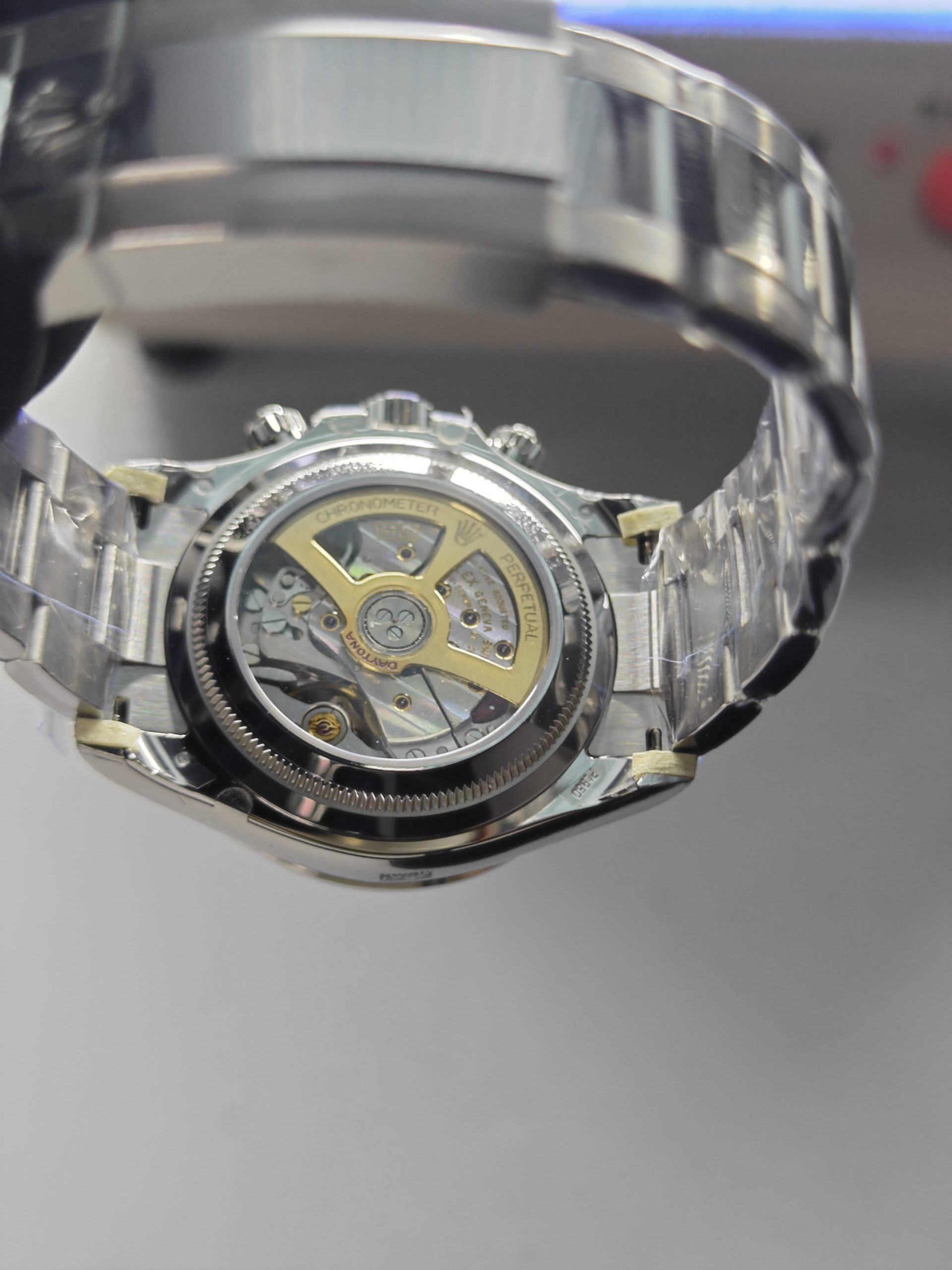 Clean Factory Rolex Daytona M126506 Ice Blue Dial Chestnut Brown Ceramic Bezel Platinum Wrapped 904l Steel Transparent Case Back Best Edition 4131 Movement