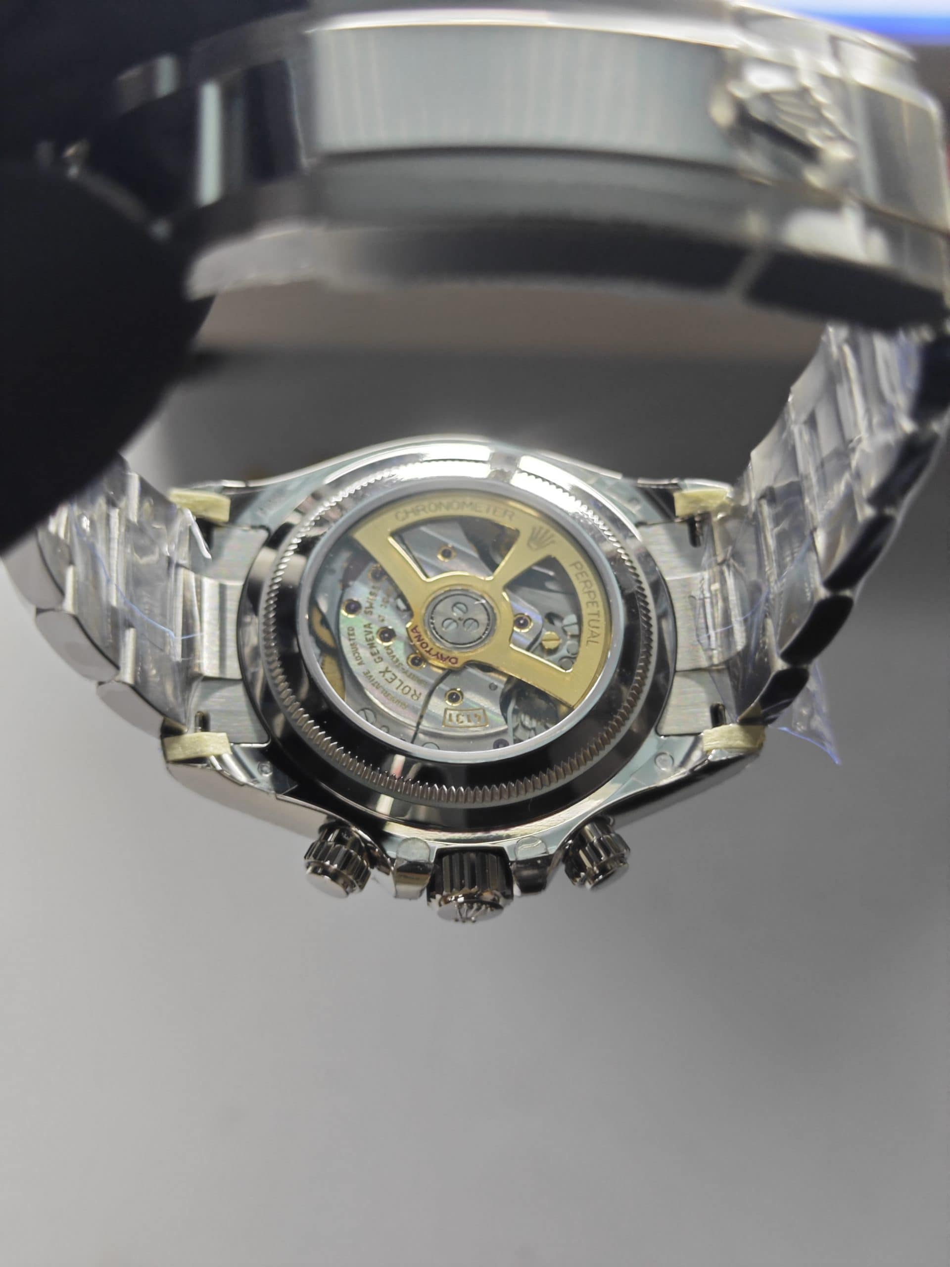 Clean Factory Rolex Daytona M126506 Ice Blue Dial Chestnut Brown Ceramic Bezel Platinum Wrapped 904l Steel Transparent Case Back Best Edition 4131 Movement