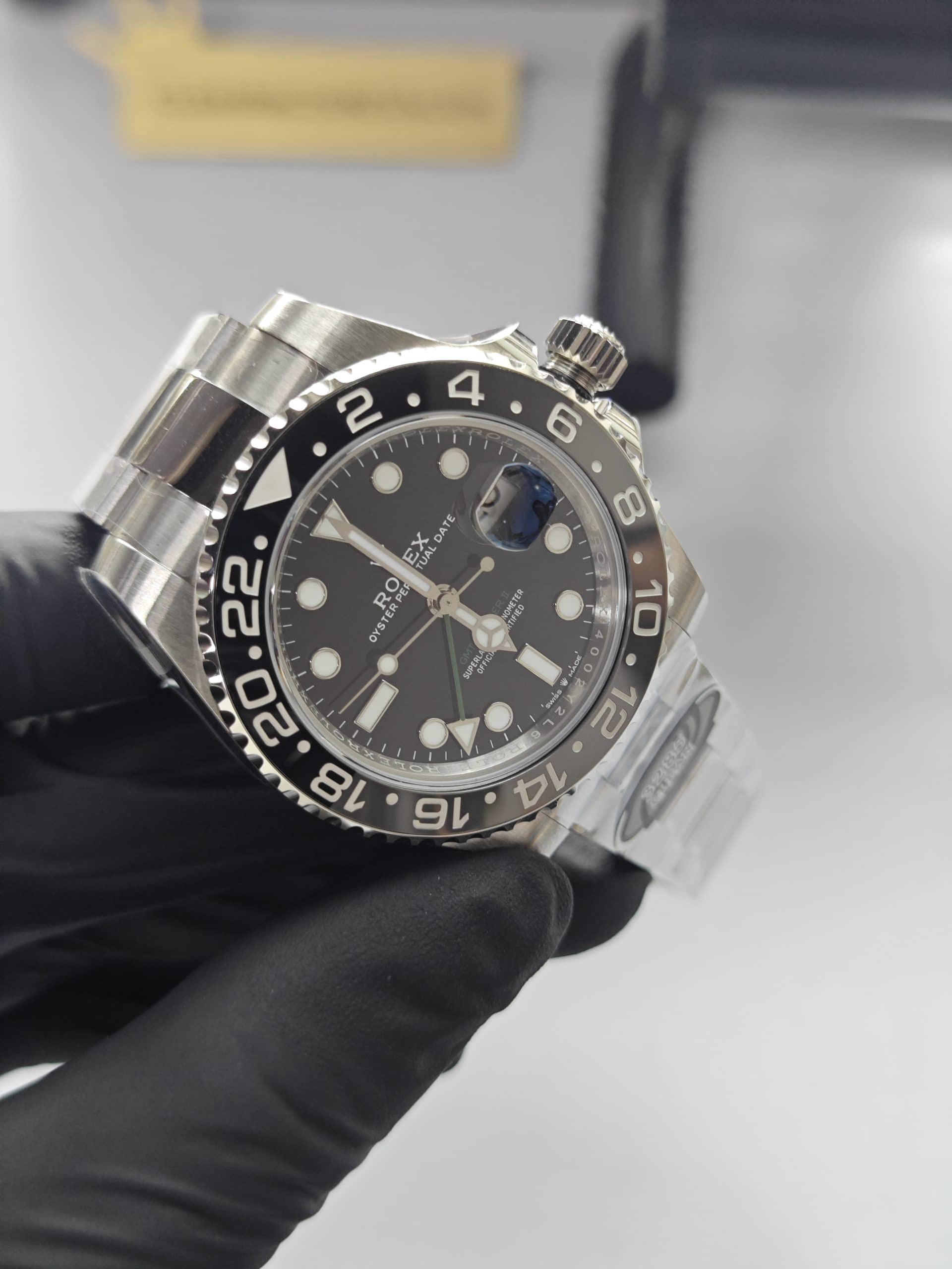 Clean Factory GMT Master II 126710GRNR Oyster, Green 24-hour hand, Black/Grey