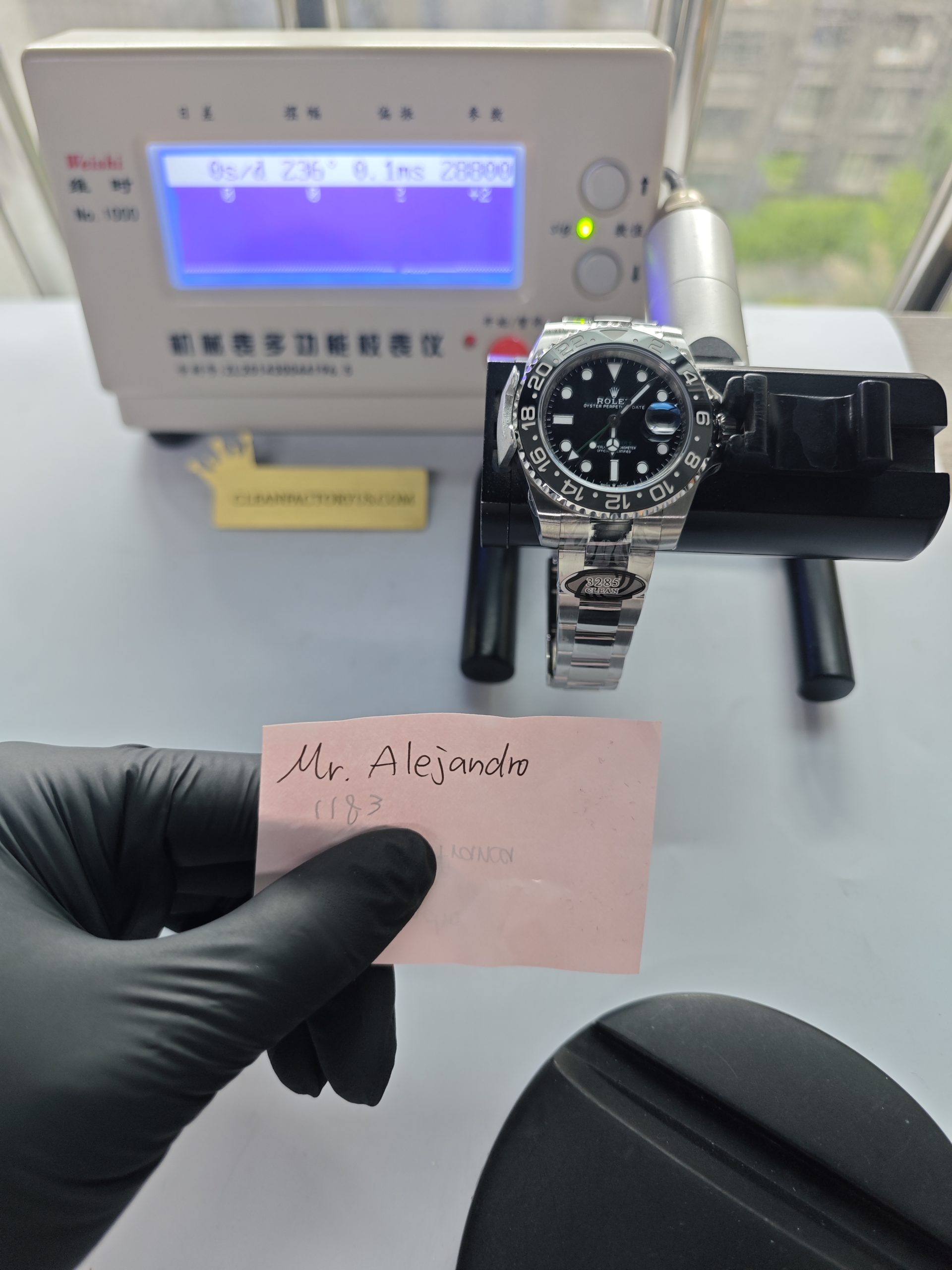 Clean Factory Rolex GMT Master II 126710grnr Oyster Green 24 Hour Hand Black Grey Ceramic Bezel