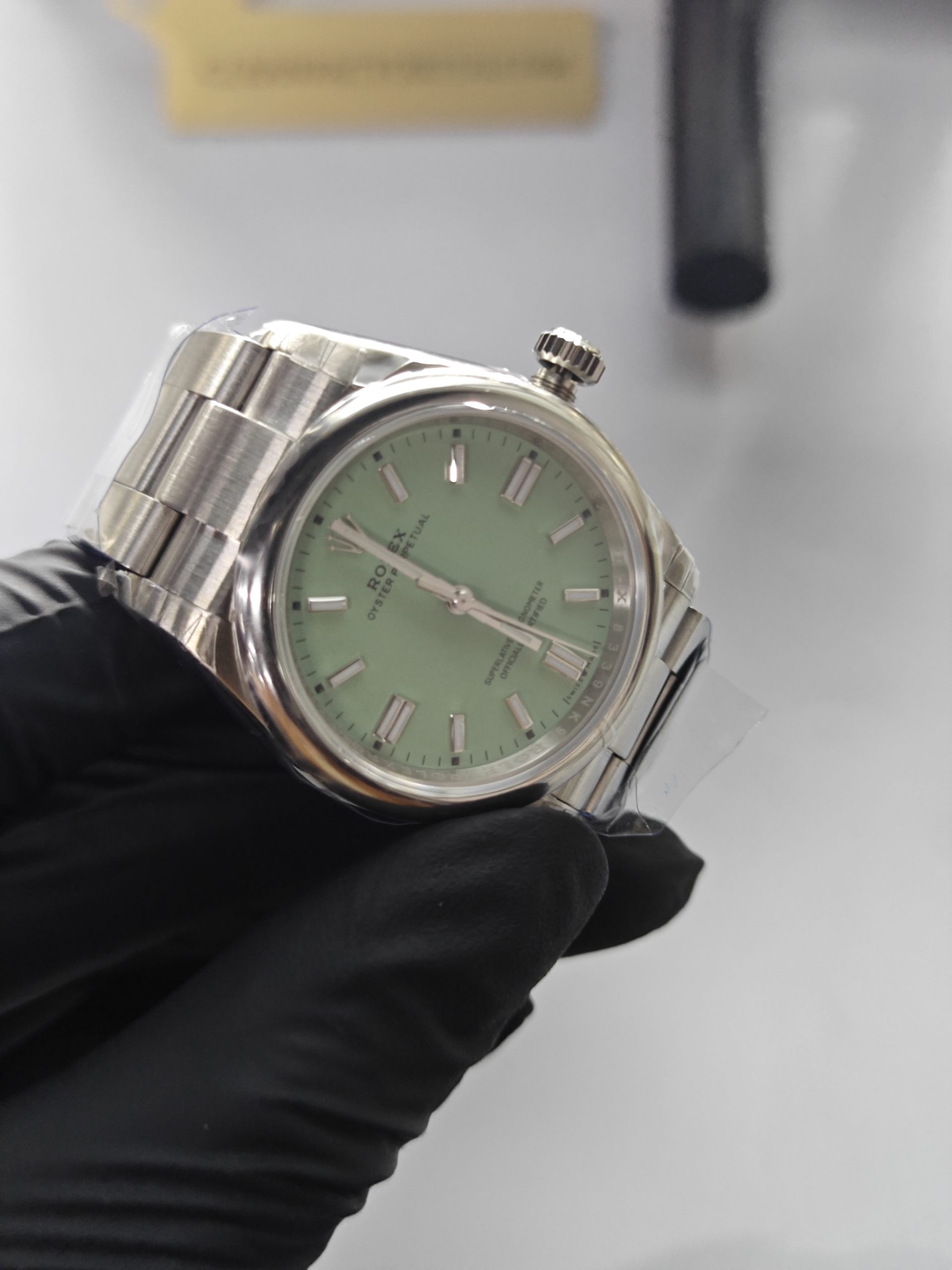 Clean Factory Rolex Oyster Perpetual 36mm 126000 Pistachio Green Dial