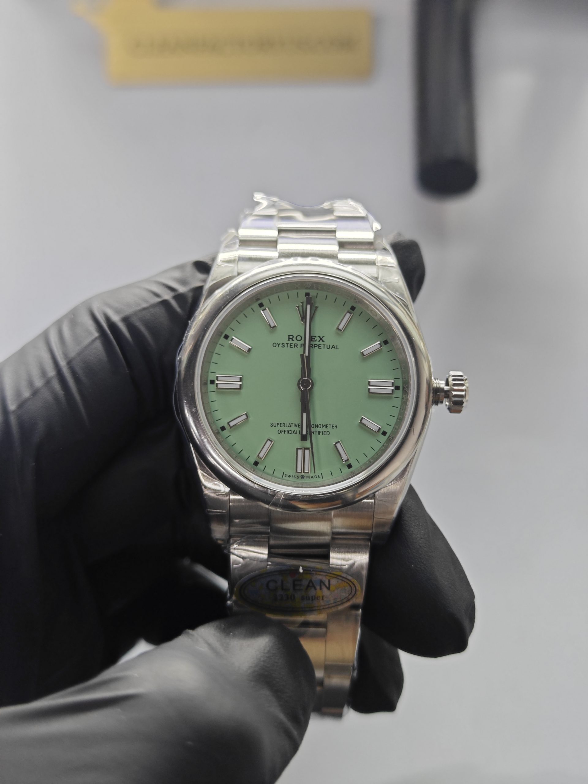 Clean Factory Rolex Oyster Perpetual 36mm 126000 Pistachio Green Dial