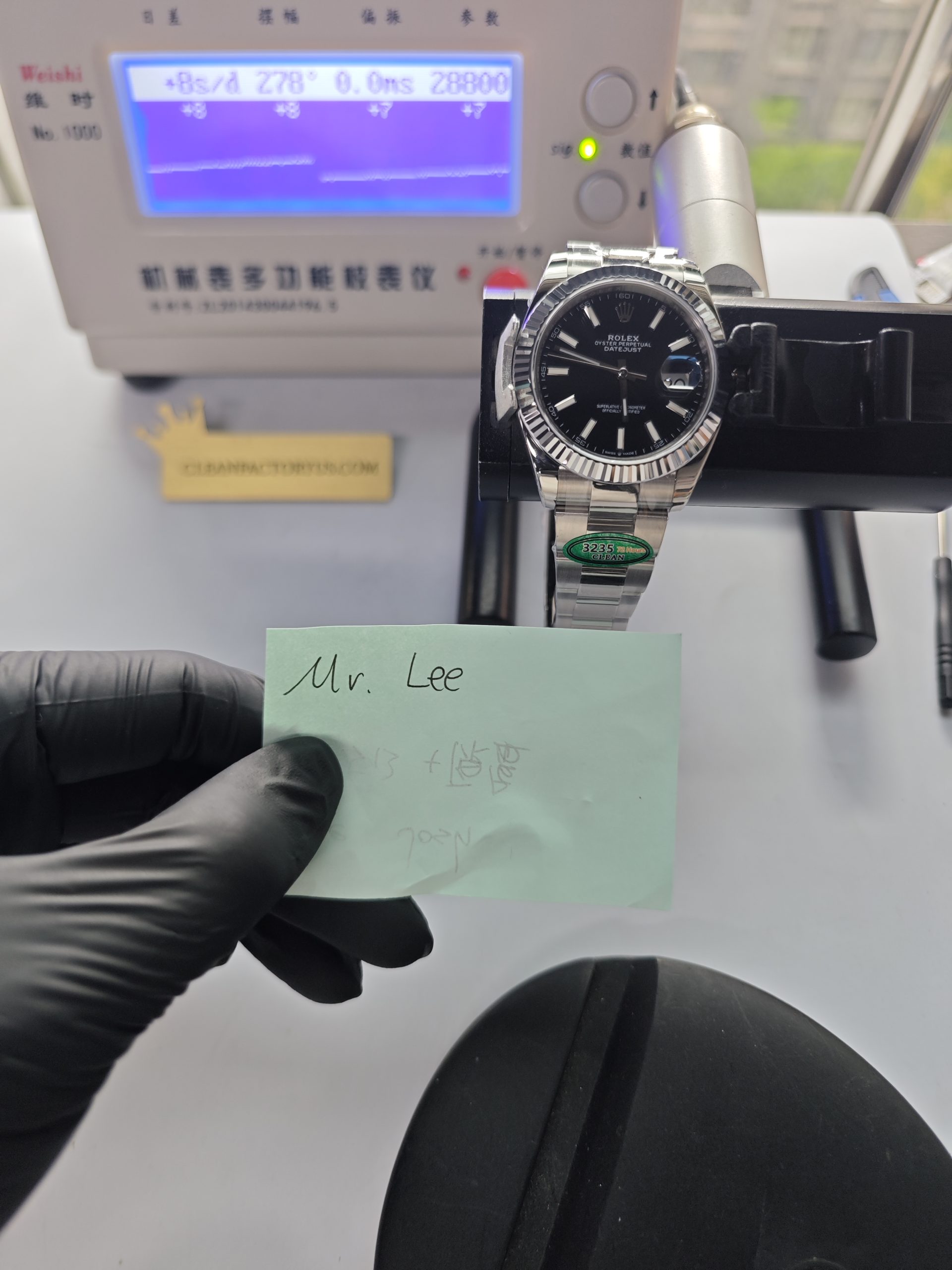 Clean Factory Datejust 41mm Oyster Black Dial, White Gold Fluted Bezel